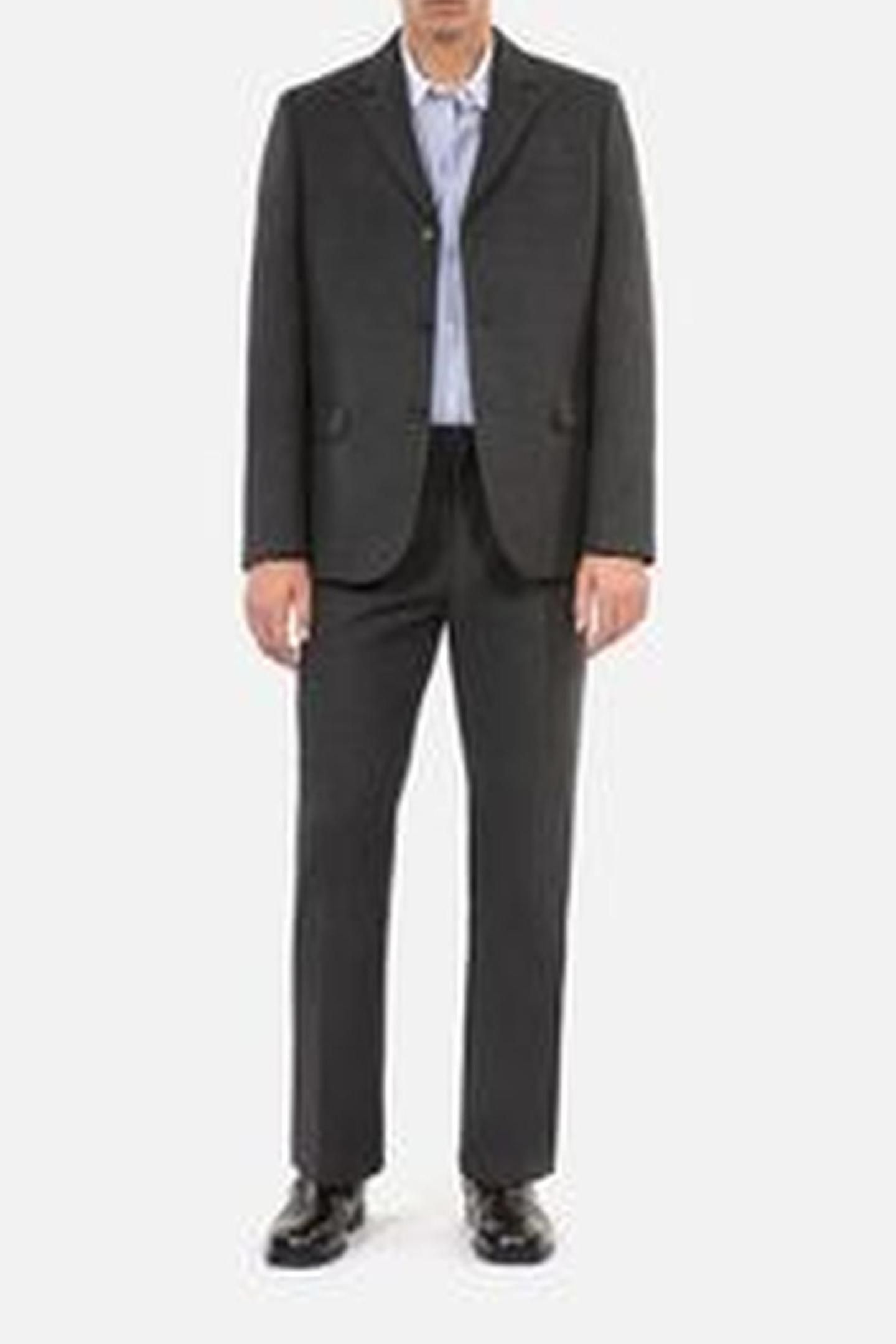 3-BUTTON SUIT JACKET BLACK GREY 4