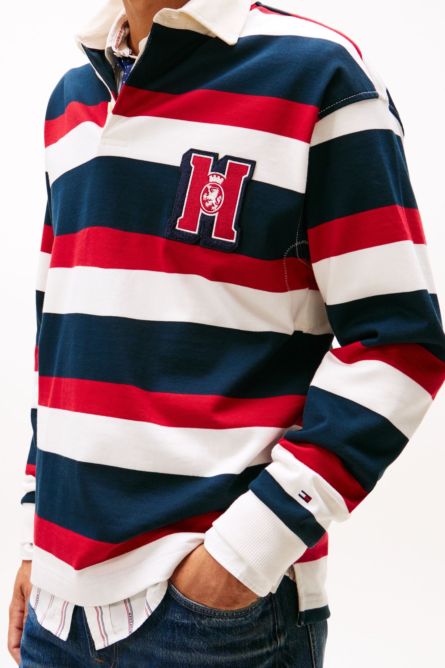 CREST STRIPED RUGBY ECRU/MULTI 5
