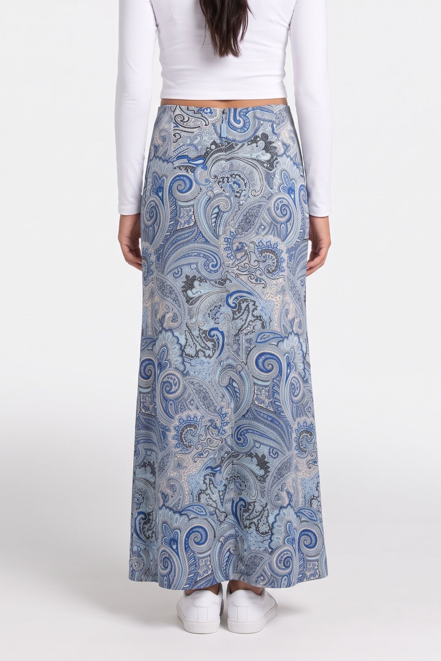 ALANIS MIDI SKIRT FLORAL PAISLEY BLUE 2