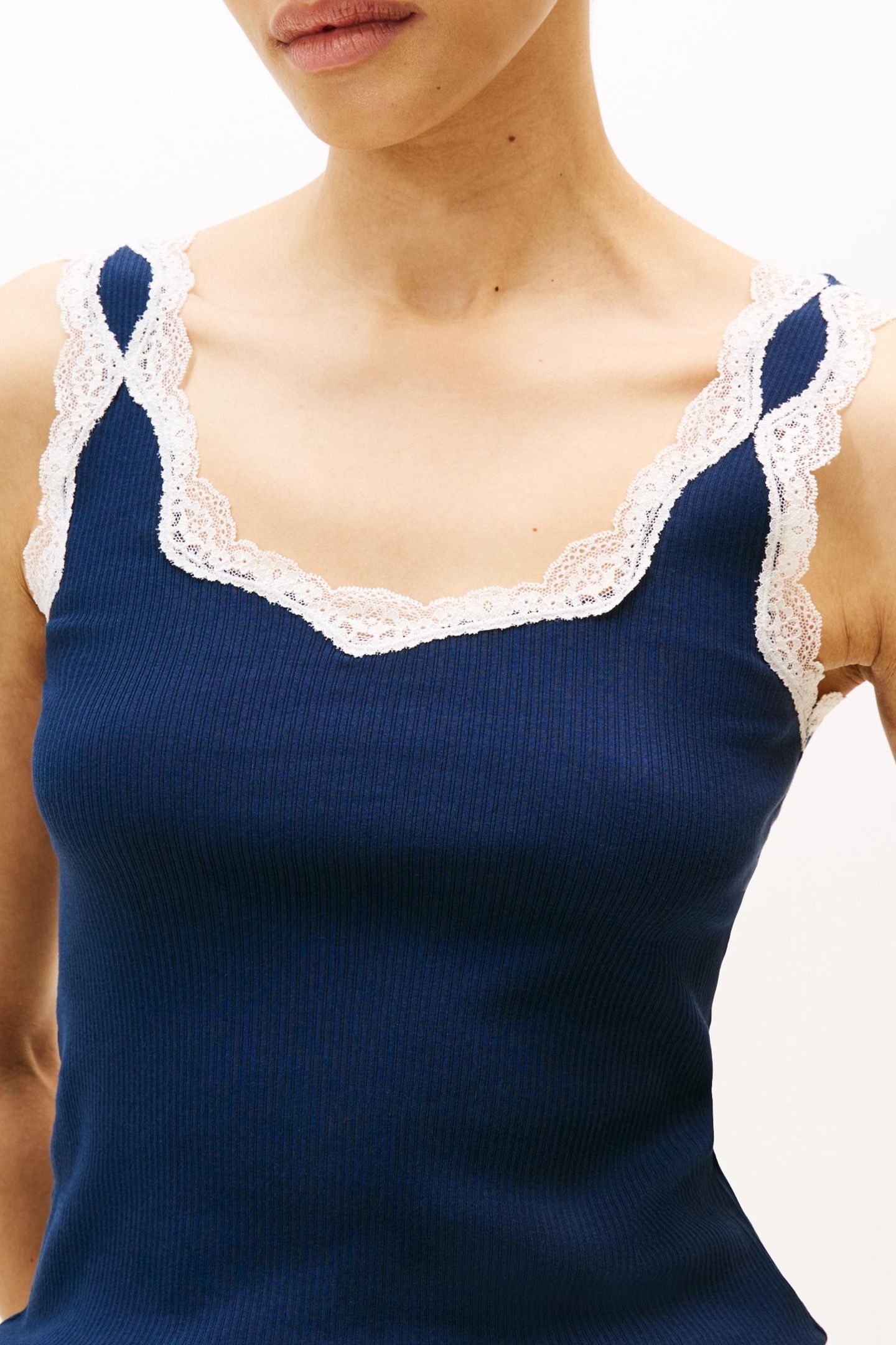 LACE CAMI SHORT PJ DARK NIGHT NAVY 3