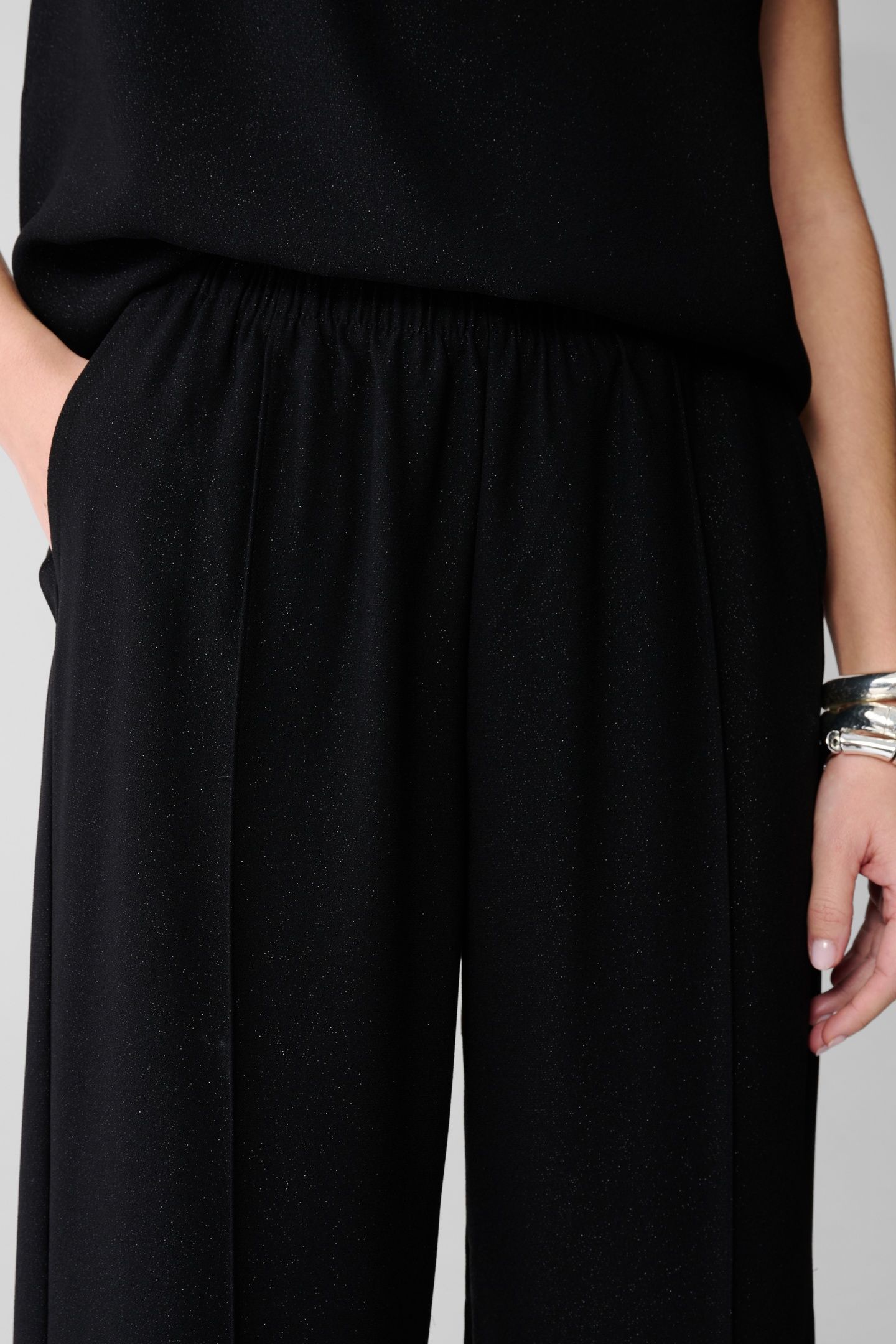LA-SBGLITTER WIDE LEG BLACK 5