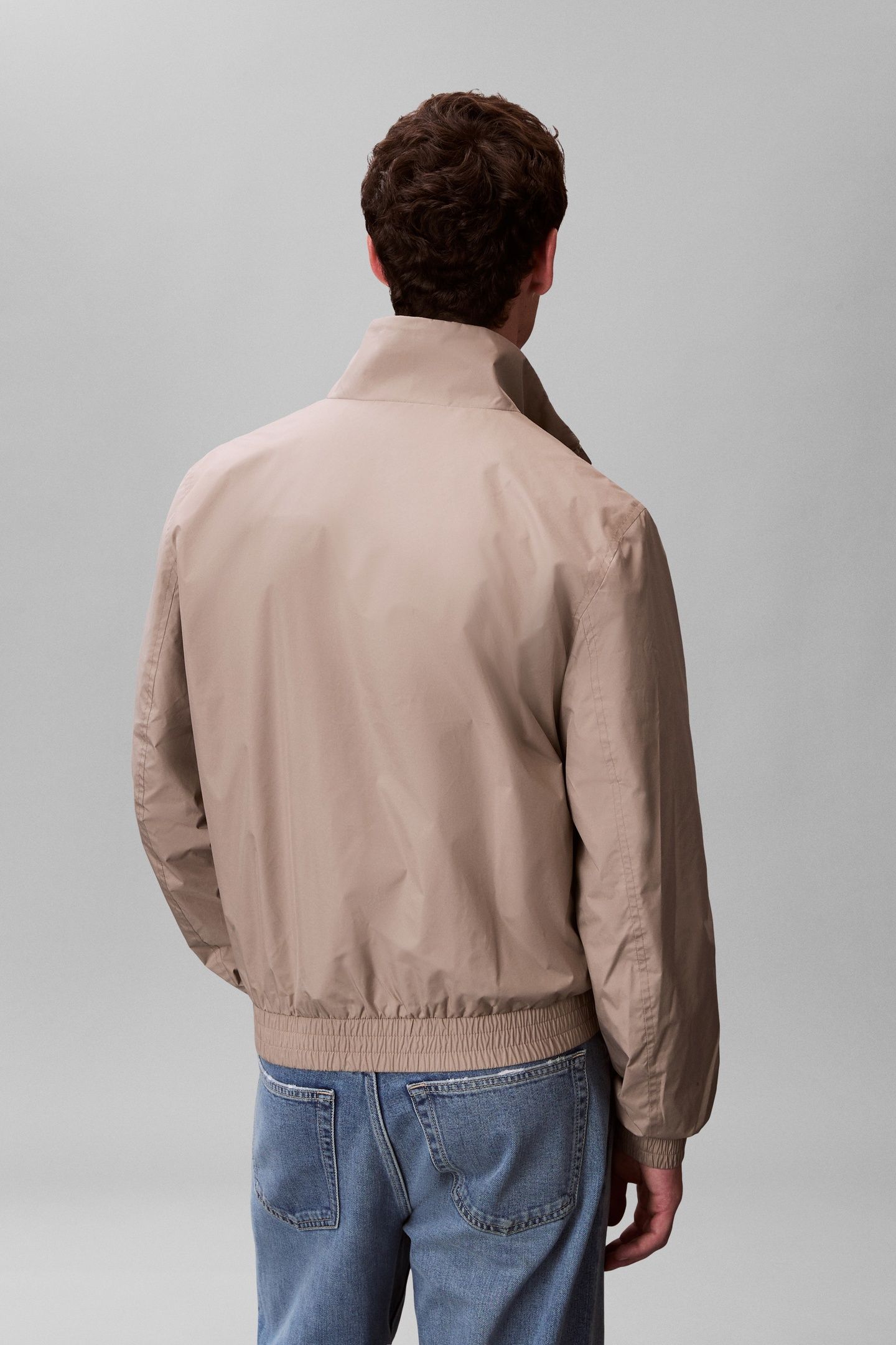LONG SLEEVE UNFILLED NYLON HARRINGTON VINTAGE KHAKI 2
