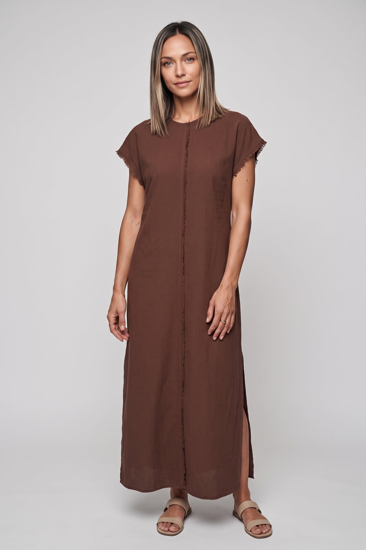 FRASCATI DRESS BROWN 1