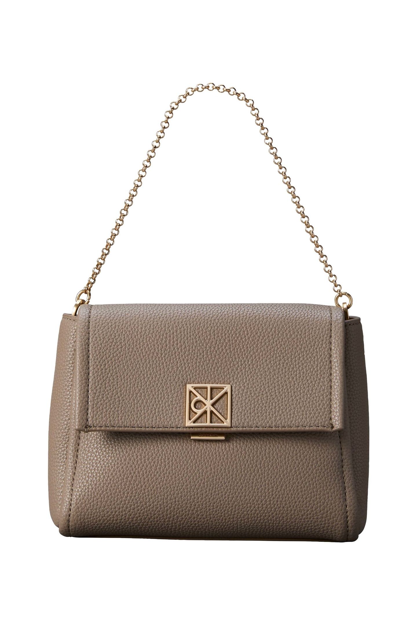 EMBLEM PEBBLE SHOULDER BAG DESERT TAUPE 2
