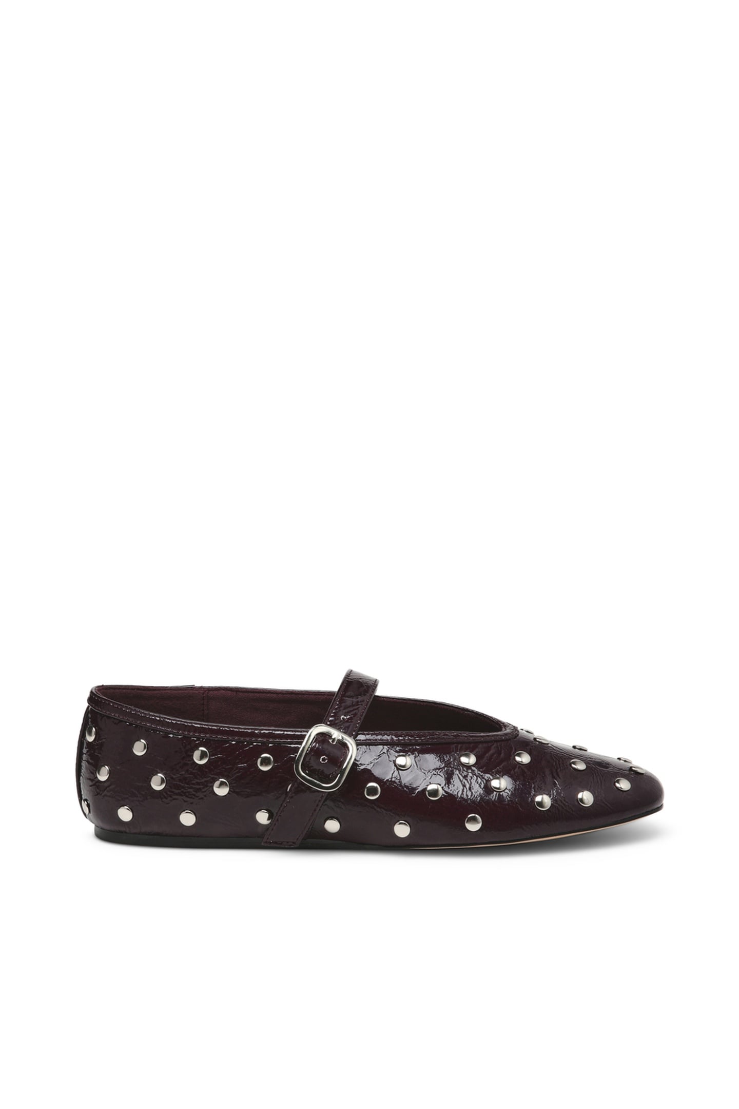 ARCHER FLAT SHOES CHERRY LACQ LEATHER 1