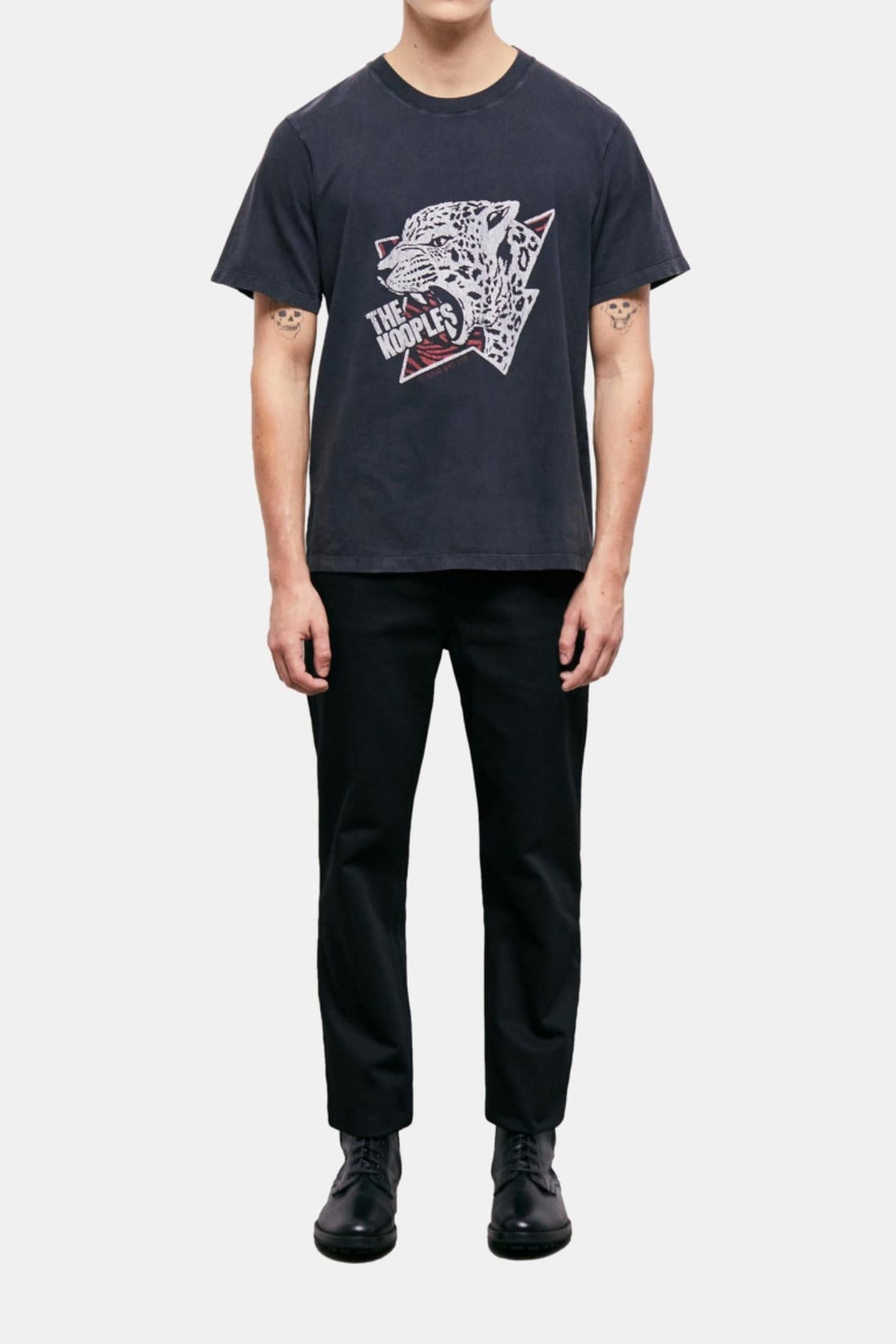 T-SHIRT MC TIGER BLACK WASHED 1