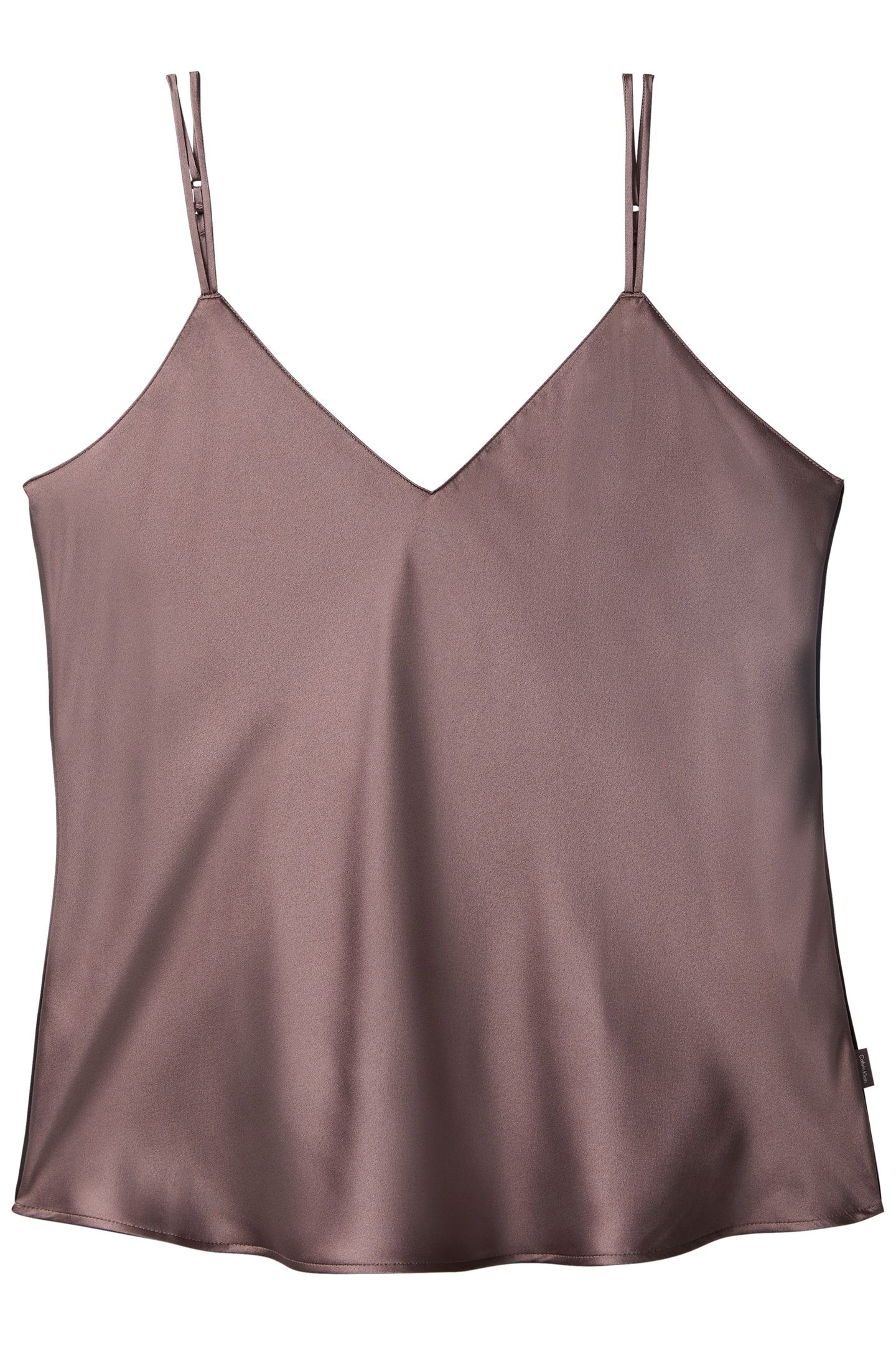 SATIN CAMI W PIPING BOTANICAL BROWN 5