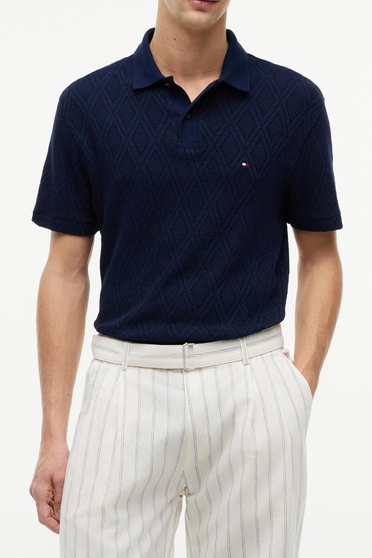 JACQUARD CLASSIC FIT CARBON NAVY 1