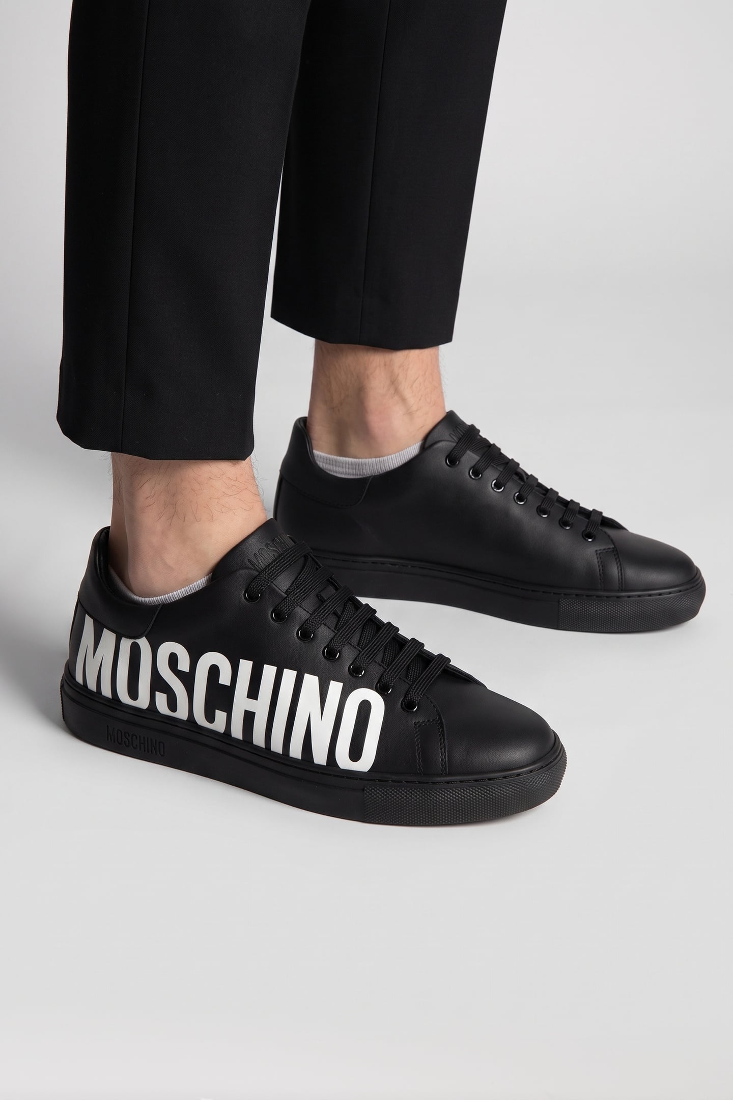 CALFSKIN SNEAKERS BLACK 2