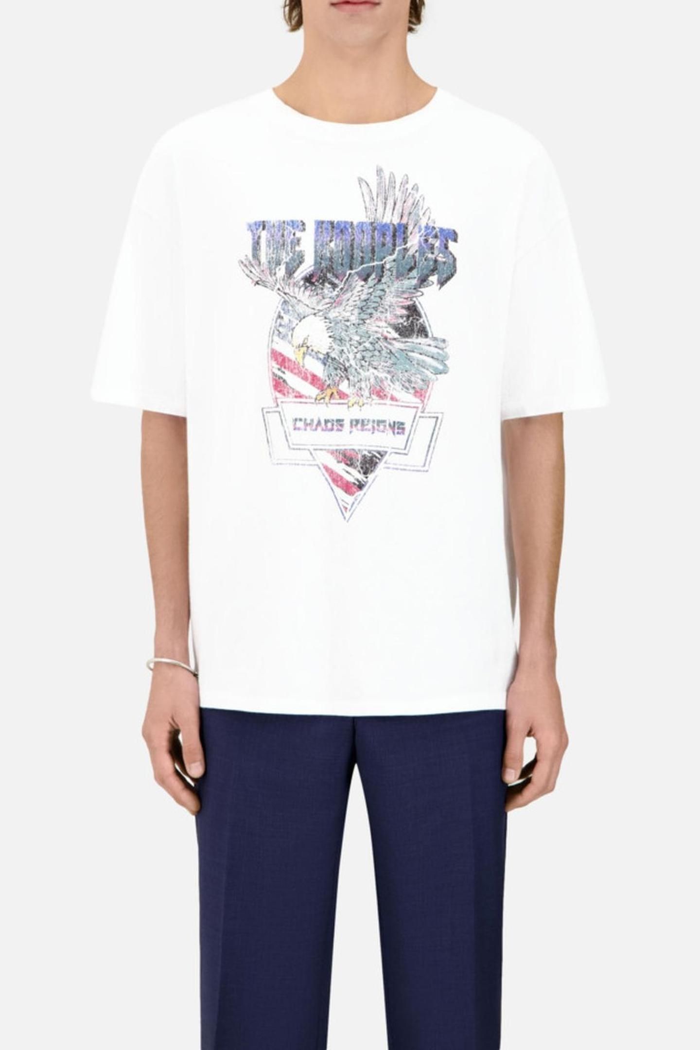 SHORT-SLEEVED T-SHIRT WITH EAGLE PRINT WHITE 2