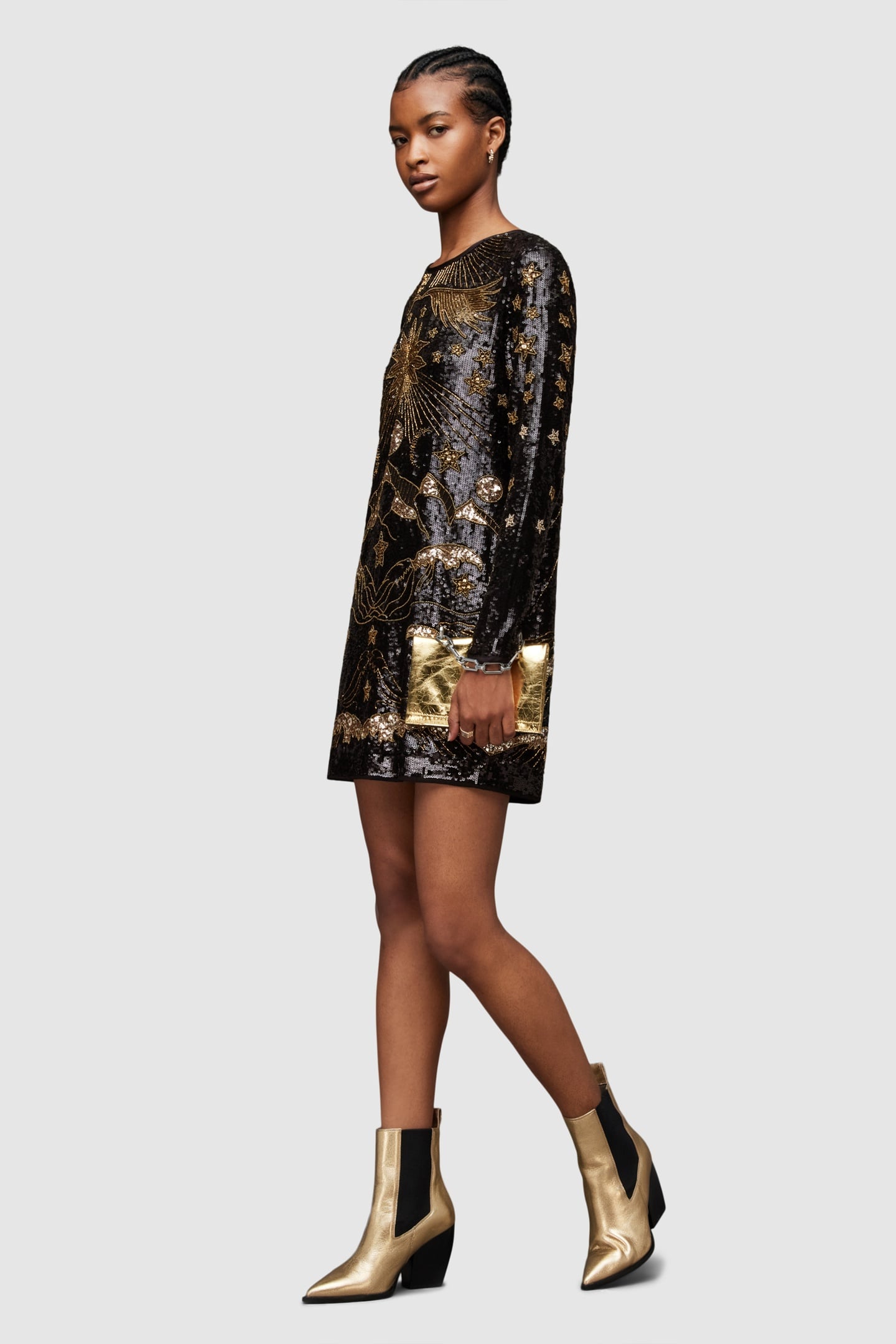 NOUSHKA EMB DRESS BLACK 2