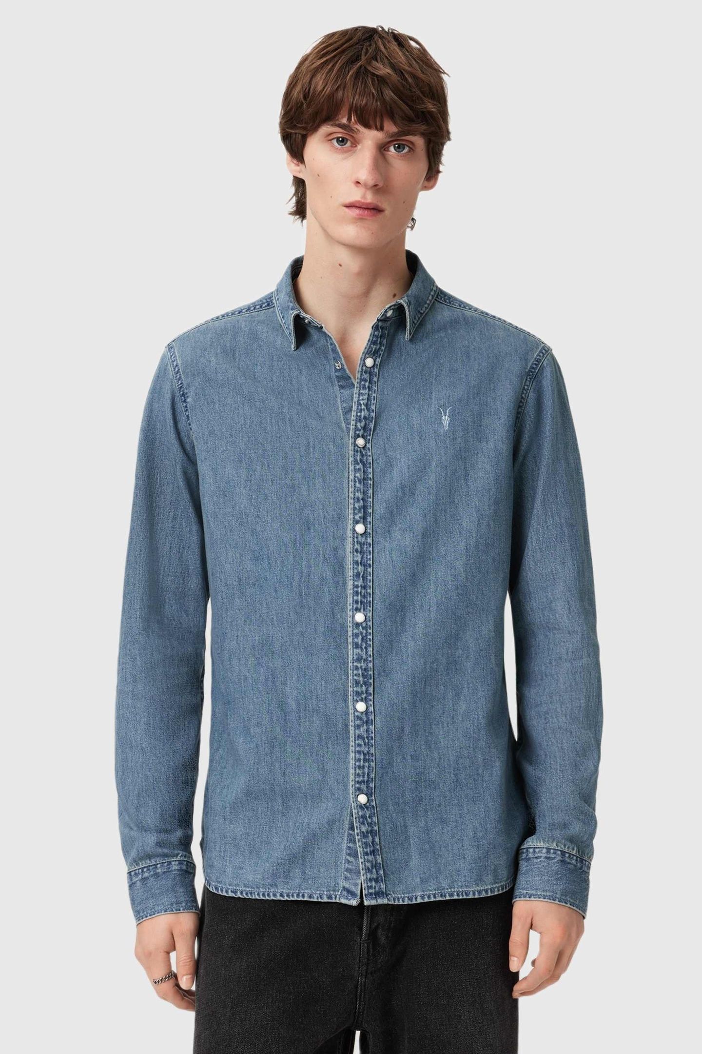 GLEASON LS SHIRT LIGHT INDIGO 2