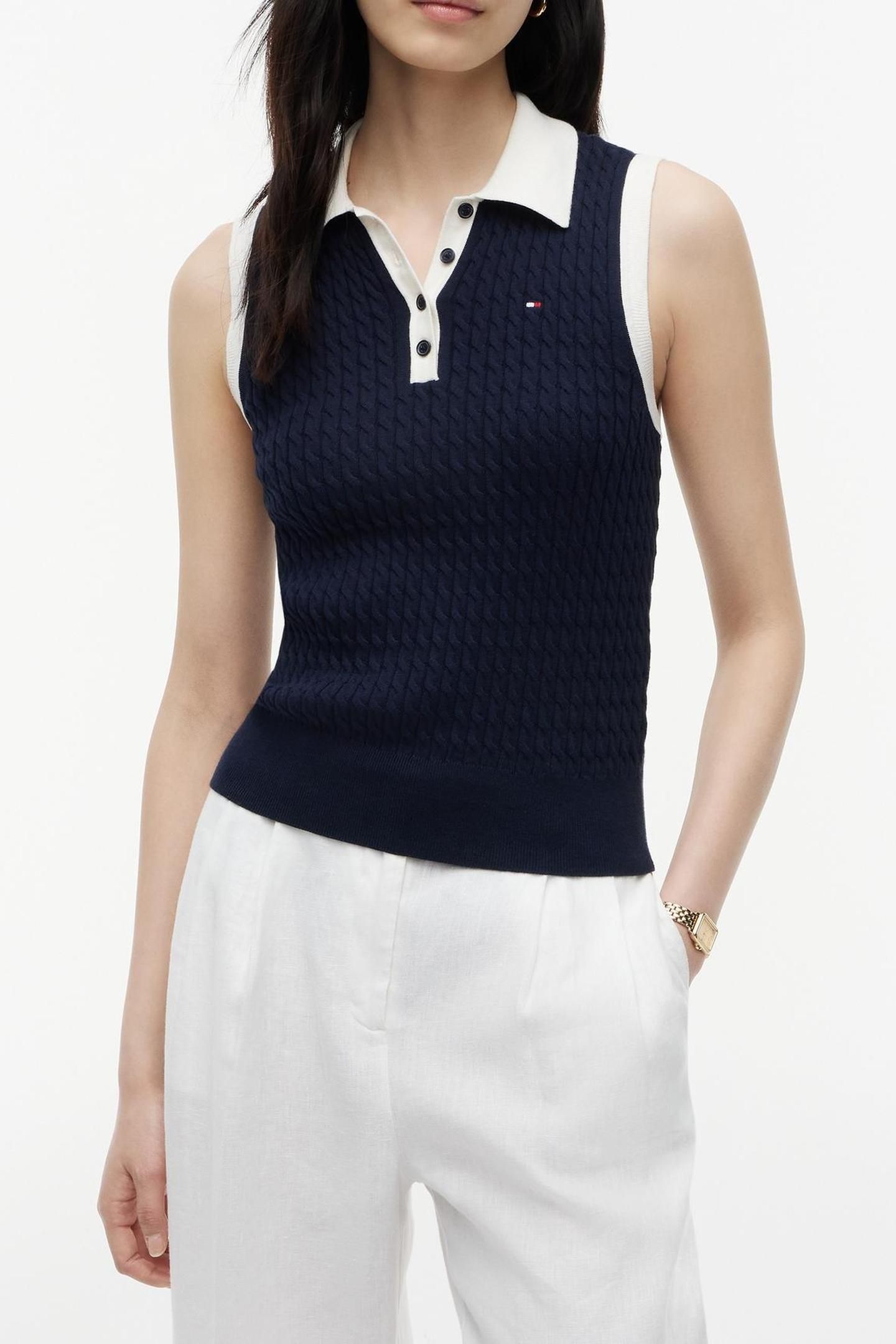 FINE CABLE SLEEVE DARK NIGHT NAVY 1