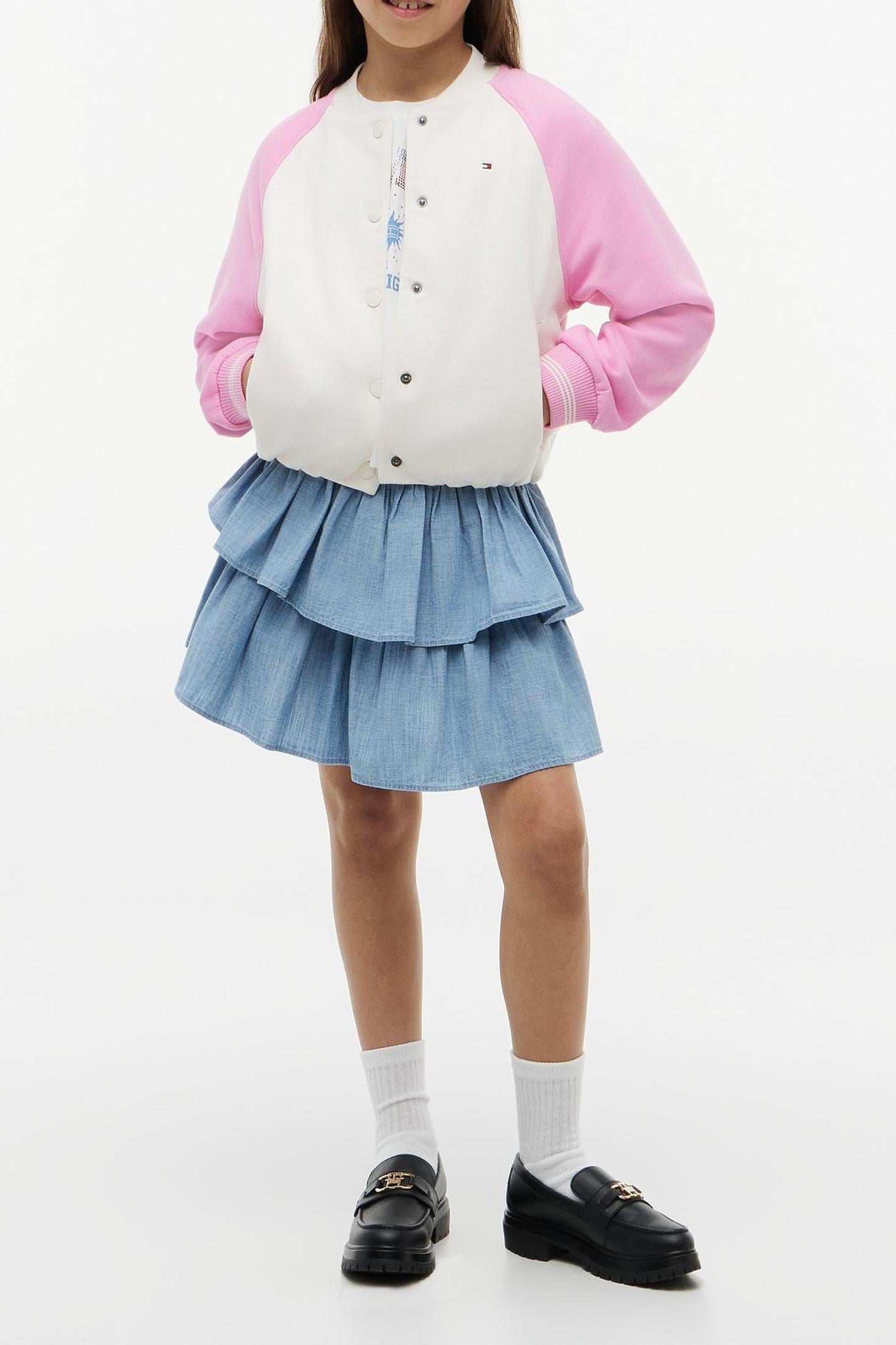 GIRLS CHAMBRAY RARA SKIRT DENIM COLOR 1