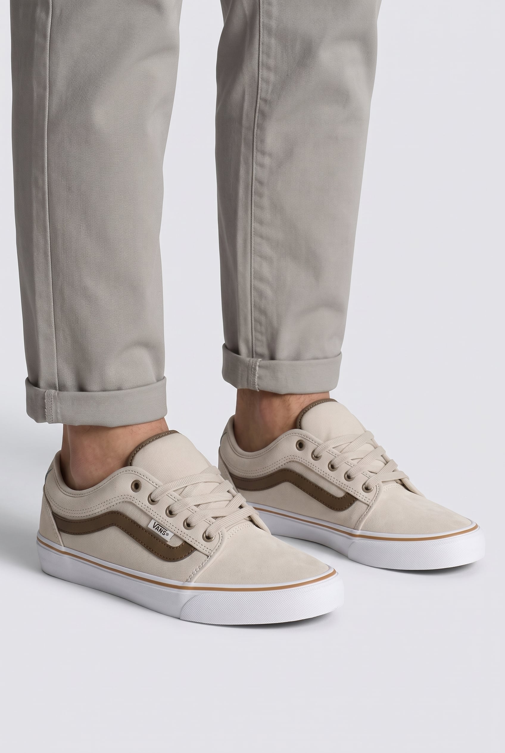 SKATE CHUKKA LOW SIDESTRIPE BROWN 3