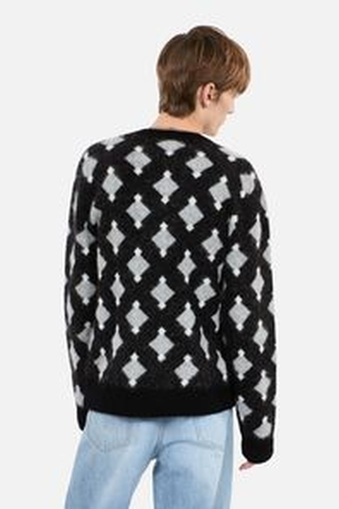 PULL COL ROUND BLACK GREY WHITE 6