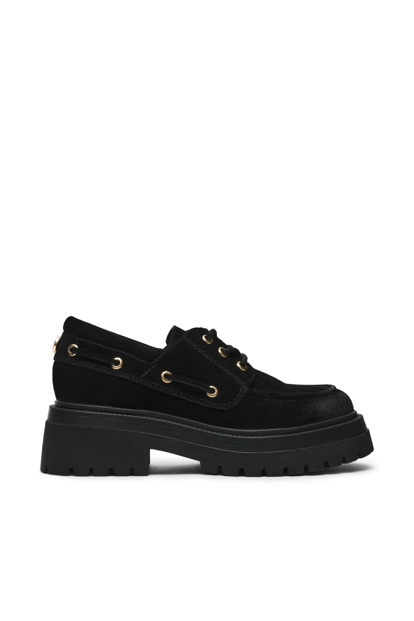 DETROIT FLAT SHOES BLACK SUEDE 1