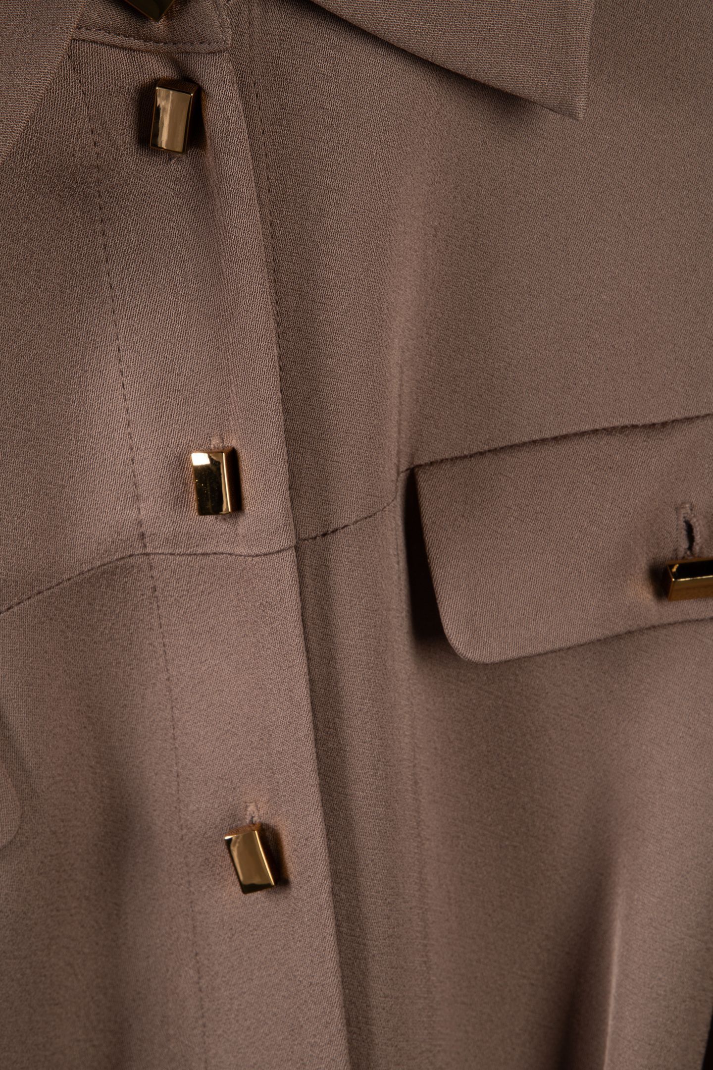 ANITA BELTED SHIRT BUFF TAUPE 4