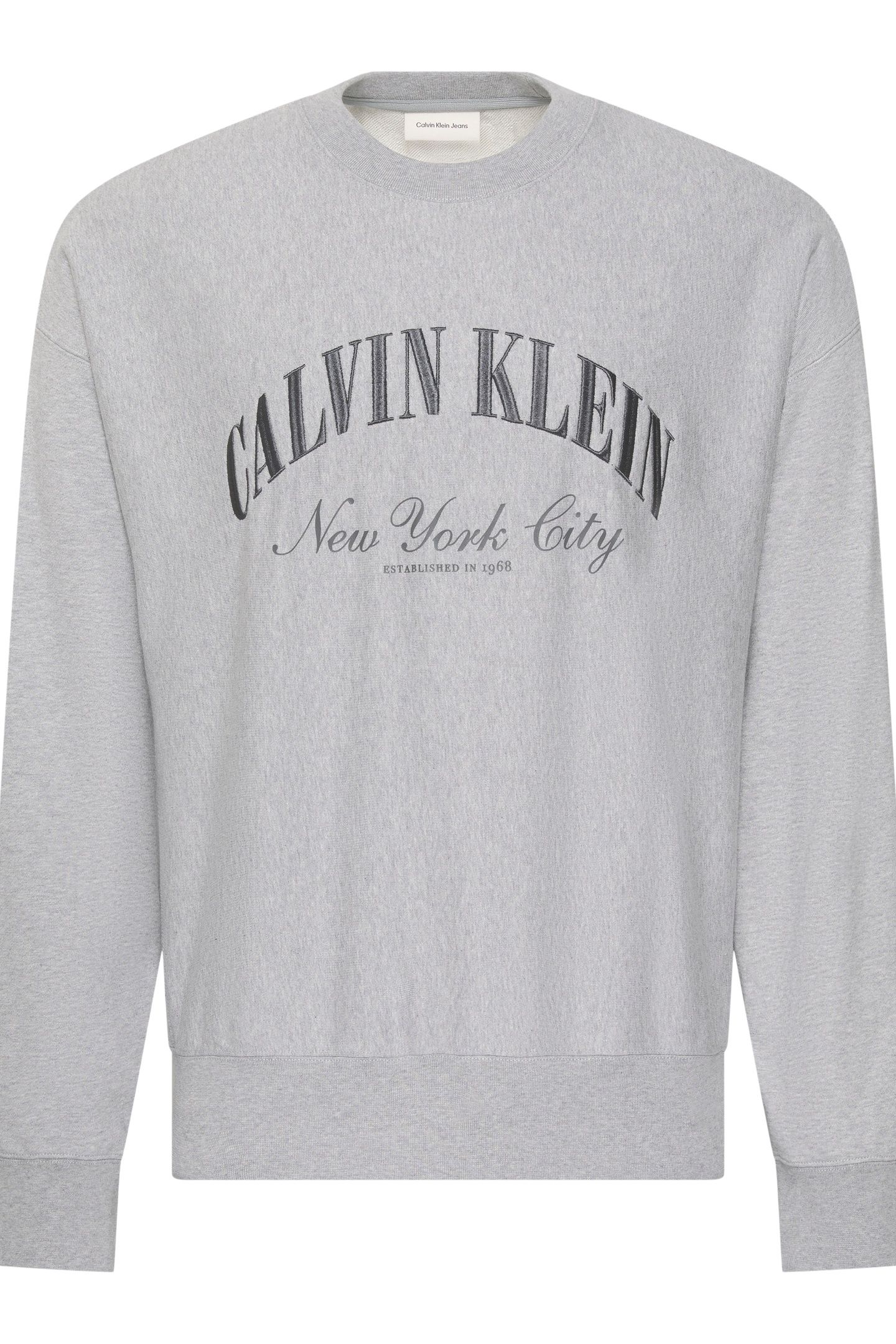 LONG SLEEVE PREMIUM TERRY CALVIN LOGO HEROIC GREY HTR 4