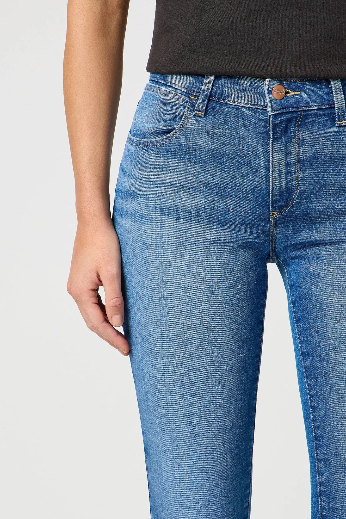 SKINNY WHISPERING WAVES DENIM BLUE JEANS 4