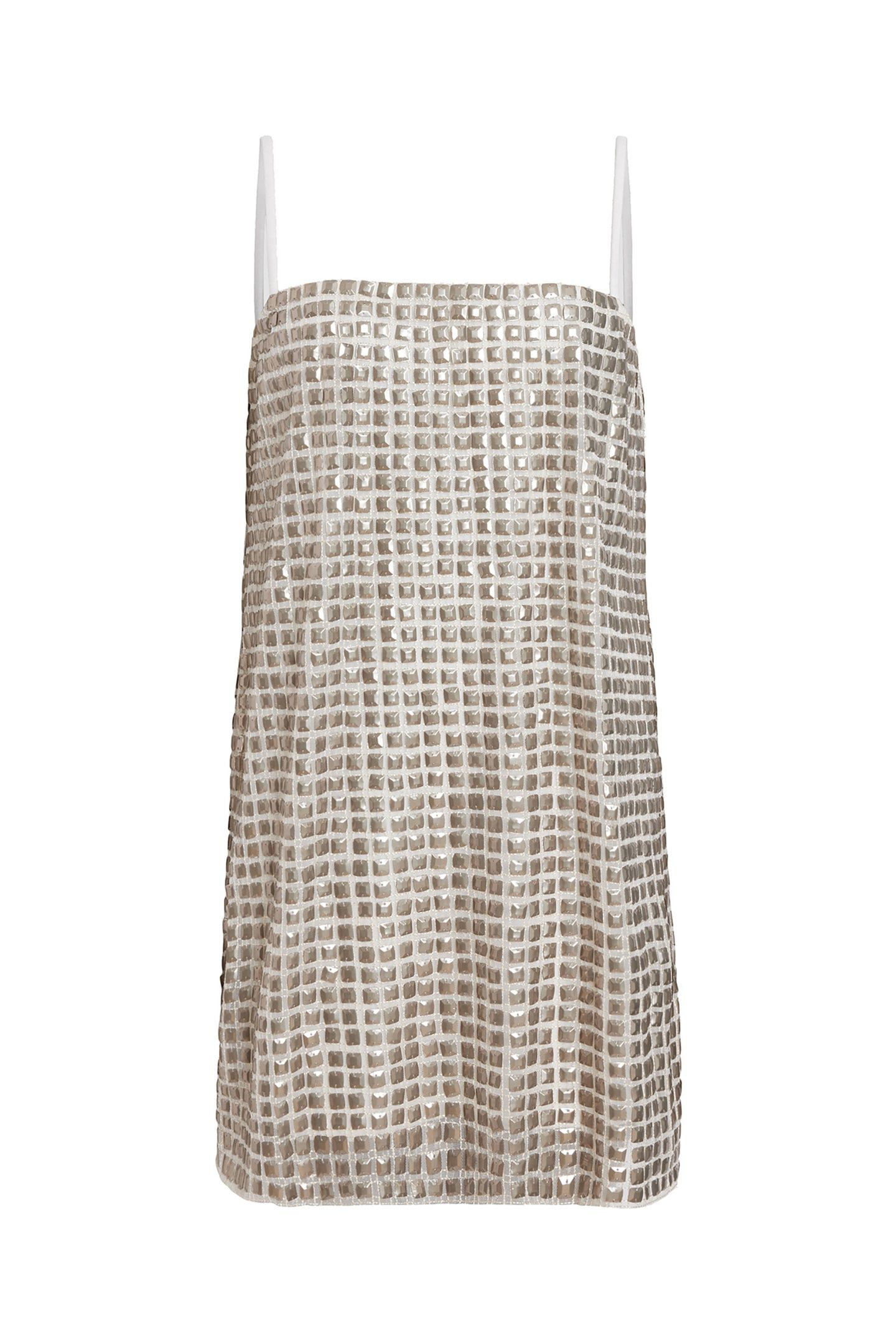 OPELINE EMB DRESS WHITE/GOLD 7
