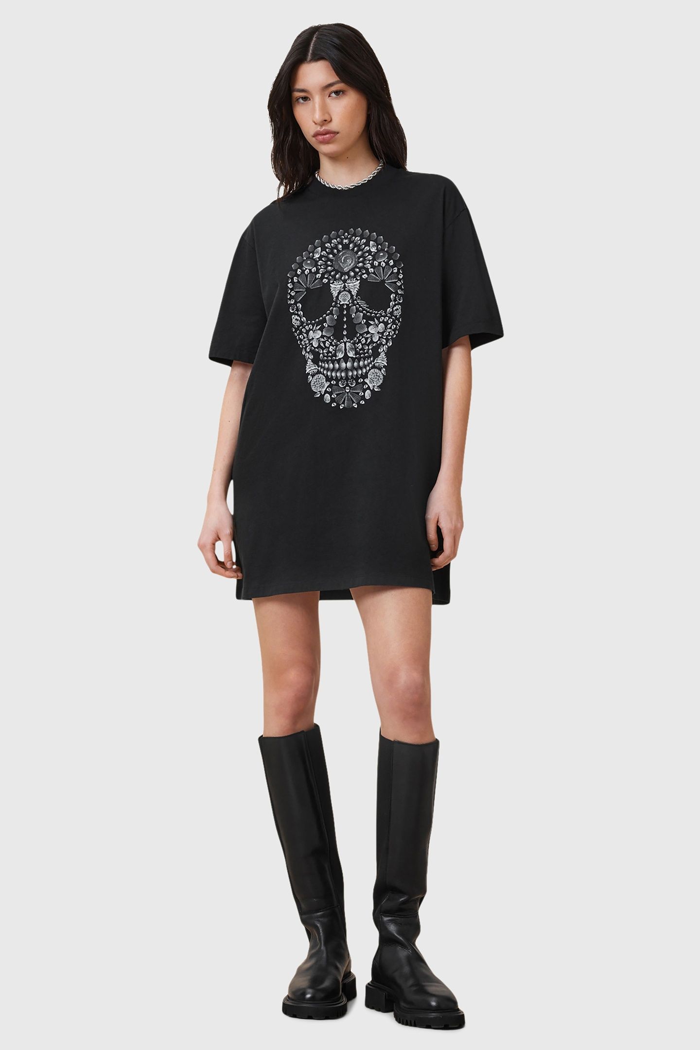 SHKULL TEE DRESS BLACK 1