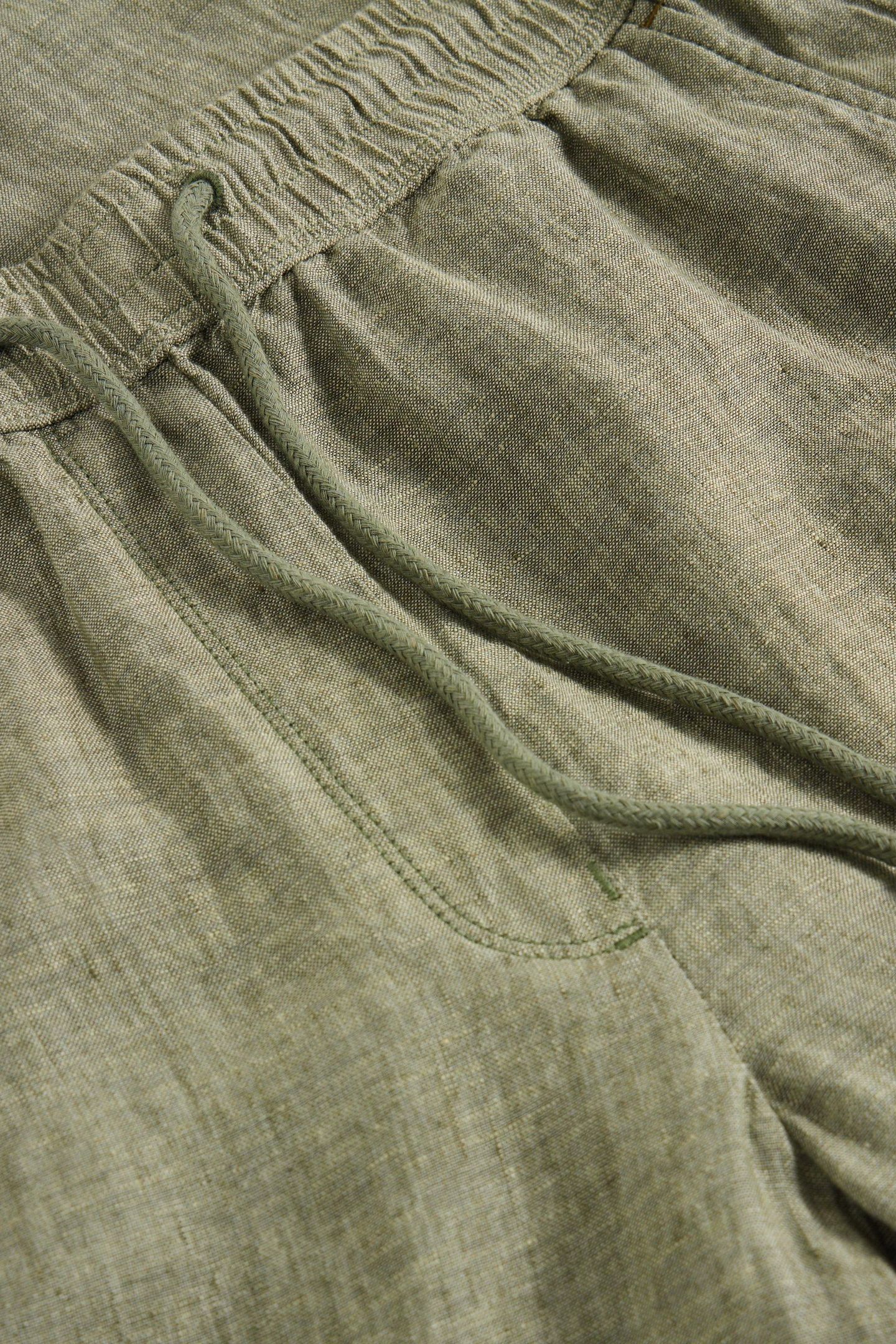 BELLE LINEN WIDE LEG TROUSER MID GREEN 5