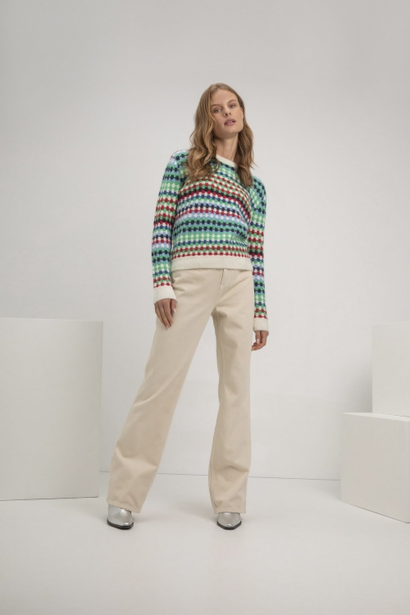 SANDRA SWEATER MULTI COLOURS LIGHT STRIPE 1