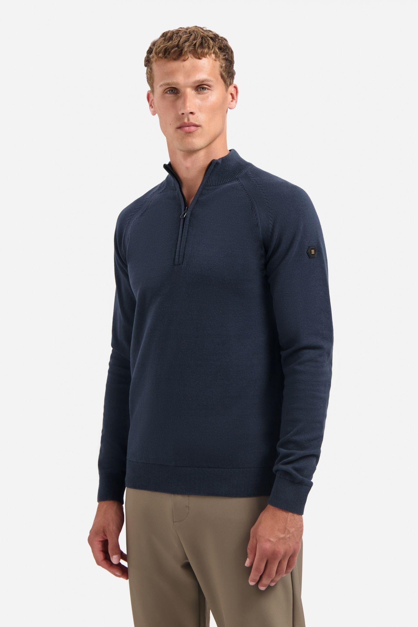 PULLOVER HALF ZIP HIGH COLLAR SOLID NIGHT 3