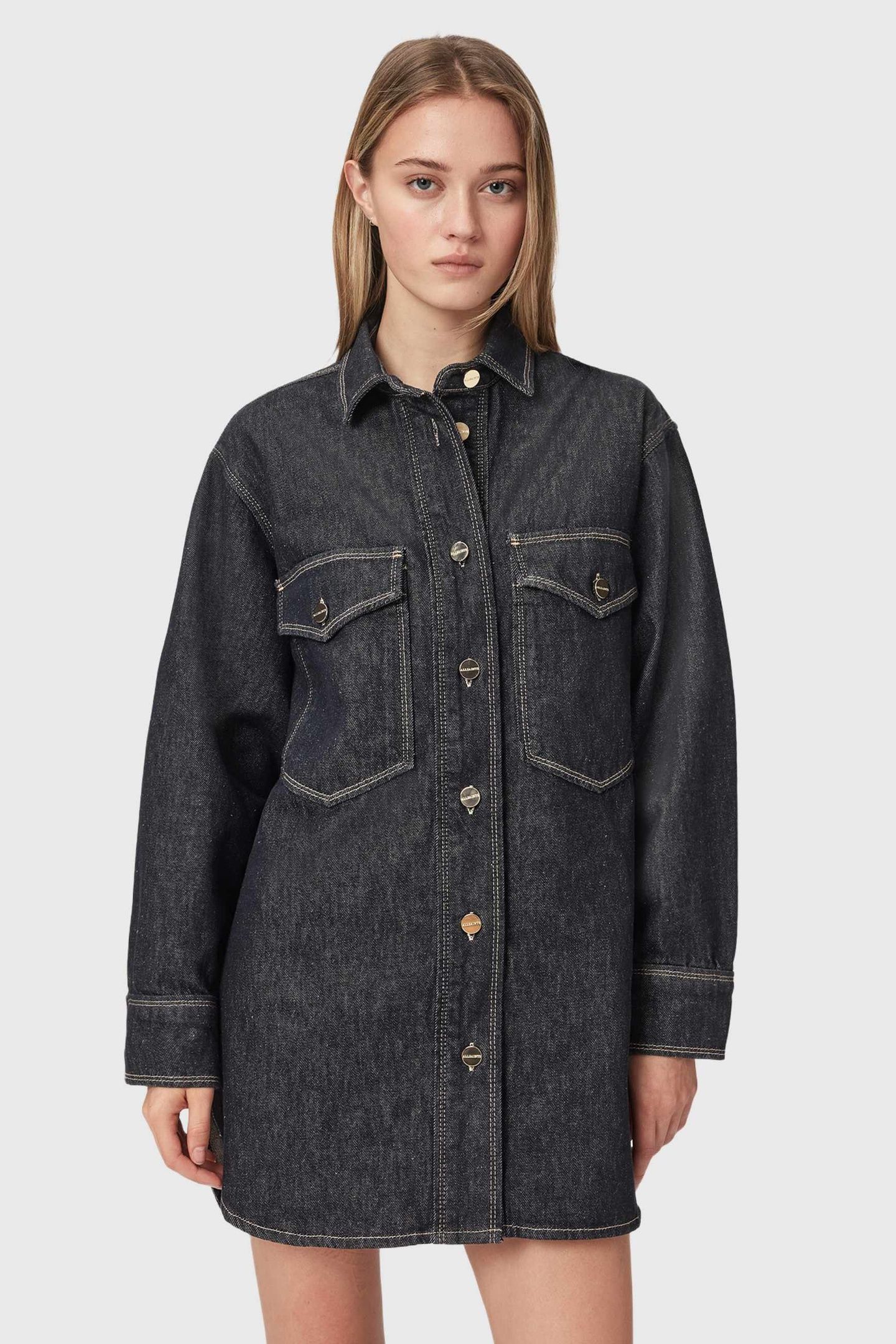 FAYE SHACKET DRESS RAW INDIGO BLUE 1