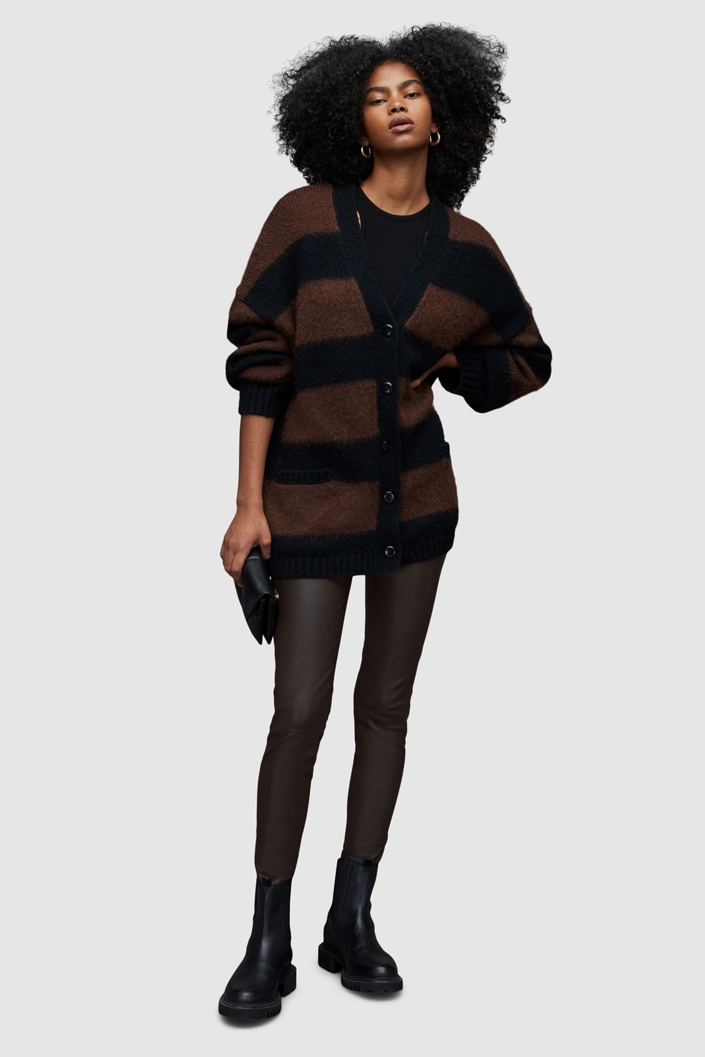 CORA LEATHER LEGGING BITTER BROWN 1