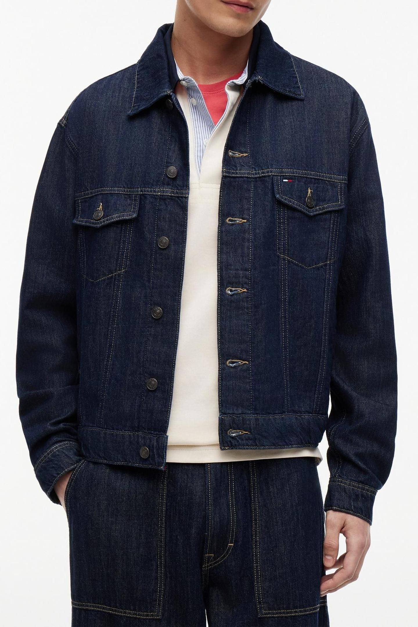 JAIMIE RELAXED TRUCKER JACKET DENIM DARK 1