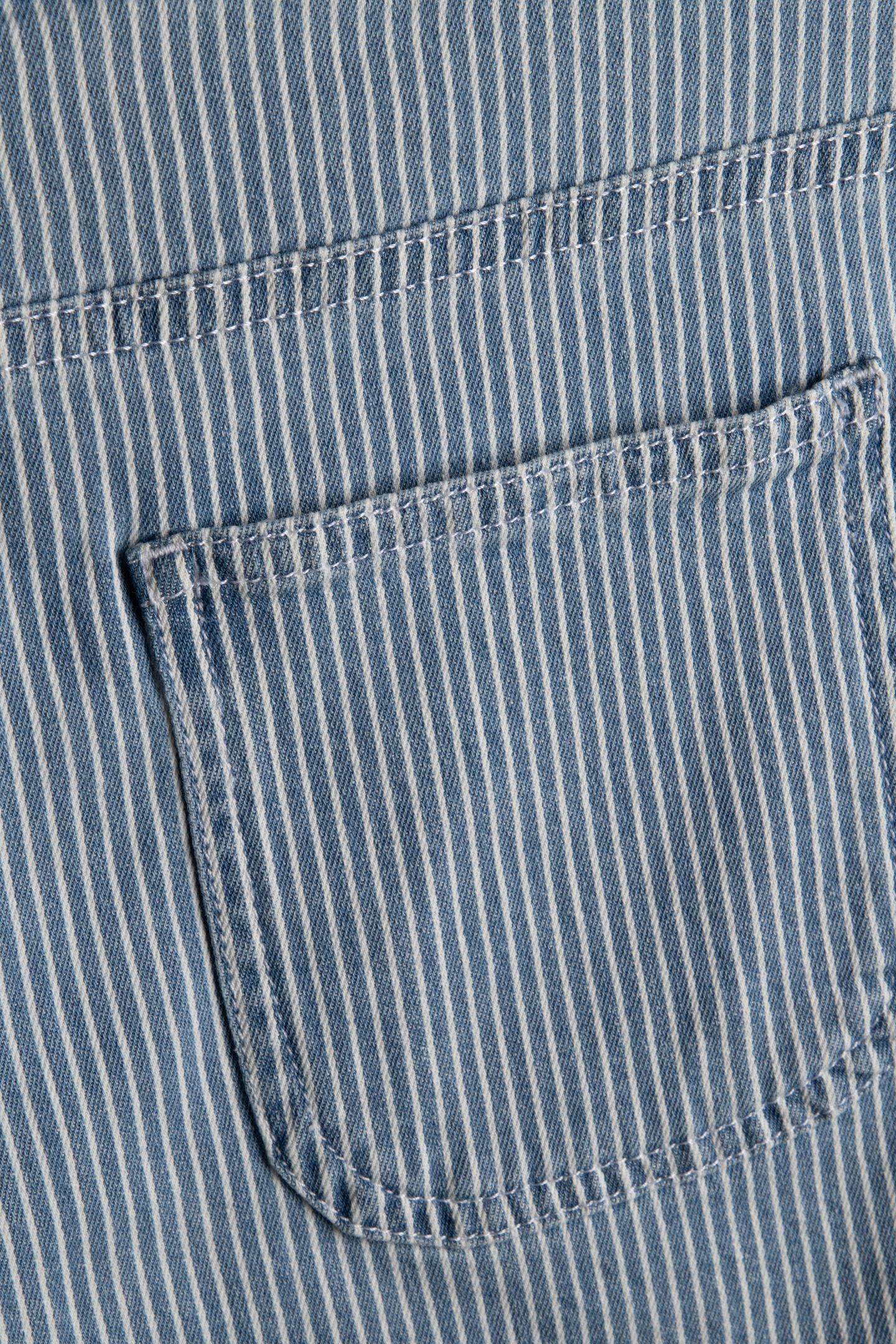 BLUE AND WHITE STRIPED DENIM SHORTS BLUE DENIM 4