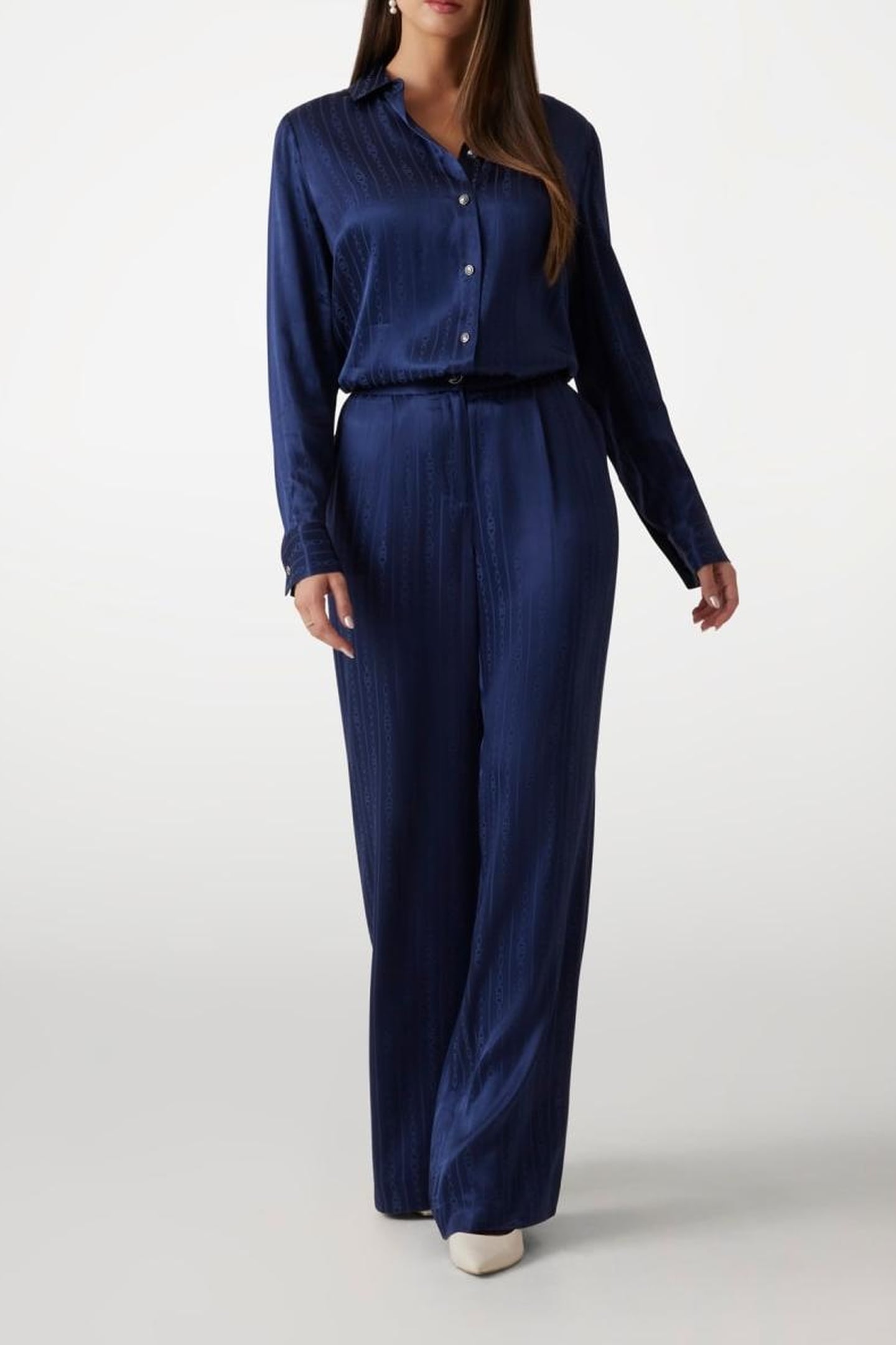 MELISSA SHIRT NAVY MONOGRAM JACQAU 3