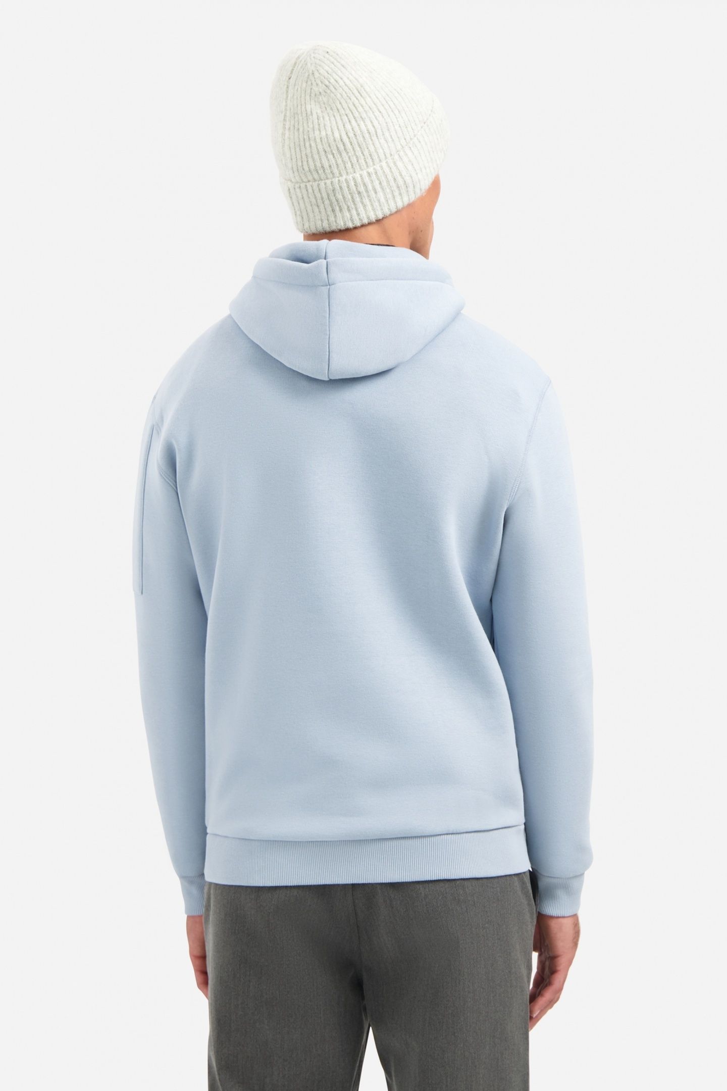 SWEATER HOODED BRUSHED DUSTY BLUE 3