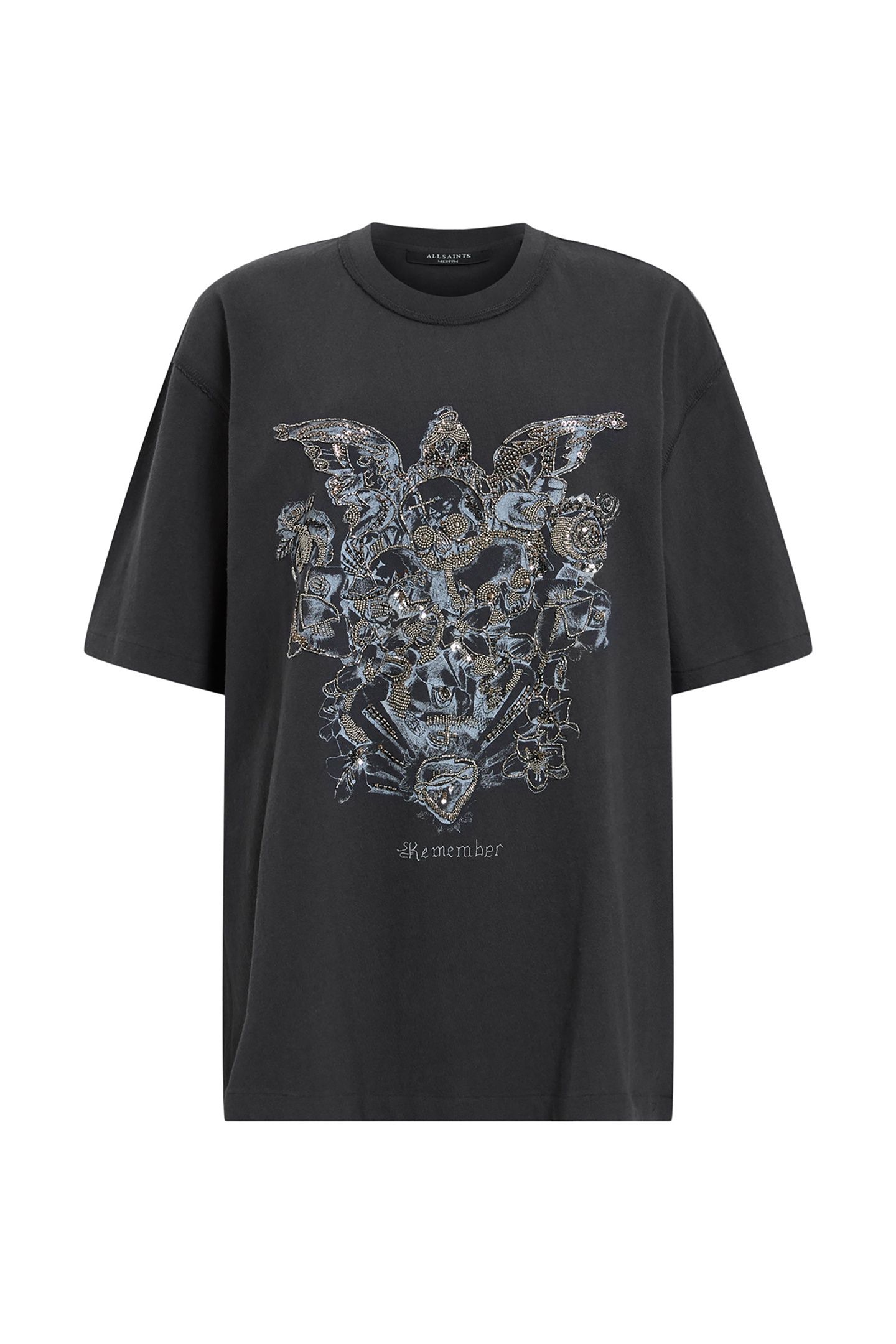 COVENANT EMB CREW WASHED BLACK 7