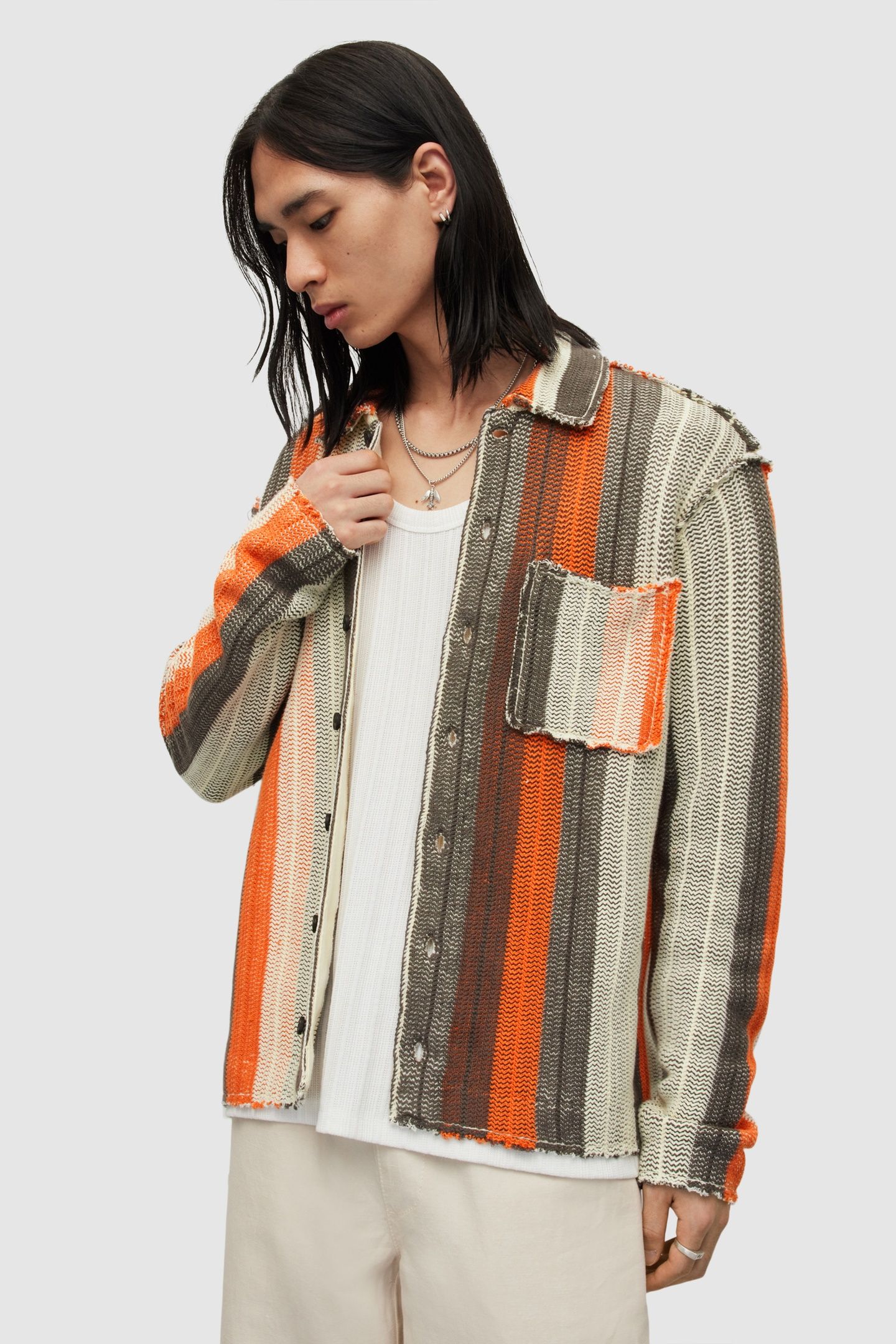 TRUCK CARDIGAN ECRU/BITTER BROWN 7