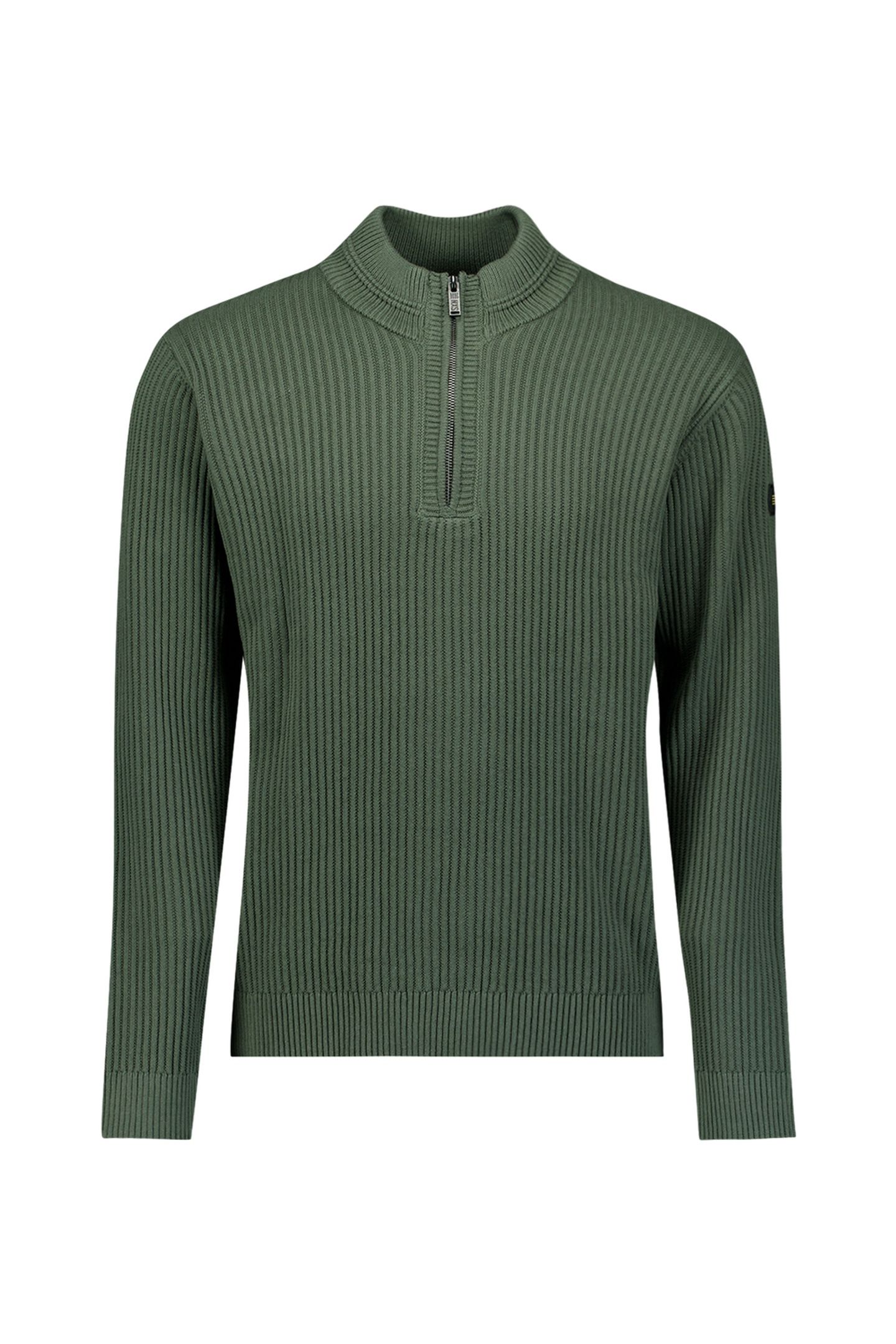 PULLOVER HALF ZIP RIB VARIATION DARK GREEN 5