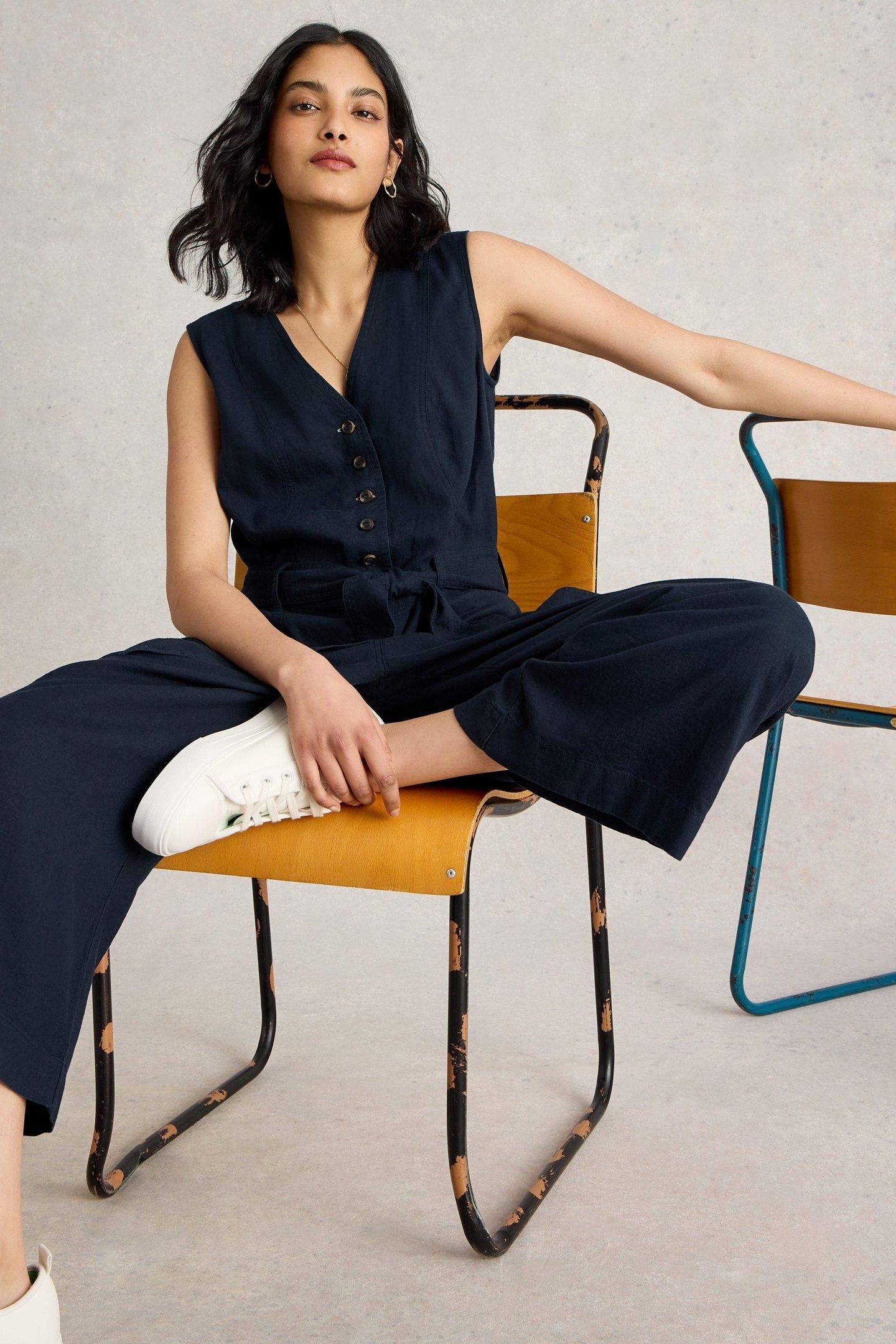 BETTY WIDE LEG JUMPSUIT DARK NAVY 7