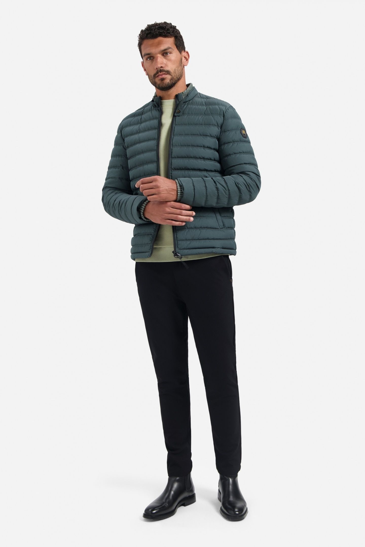 JACKET SHORT FIT PADDED DARK STEEL 1