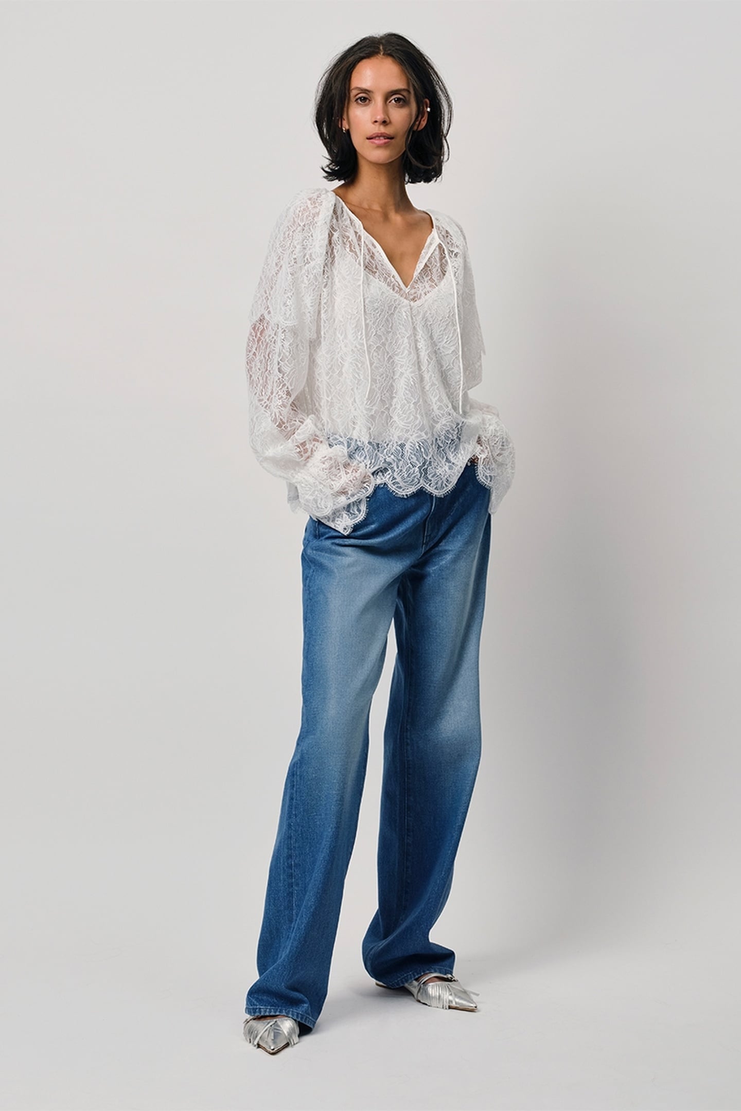 ZILAN BOHO DETAILED LACE TOP MILK WHITE 2