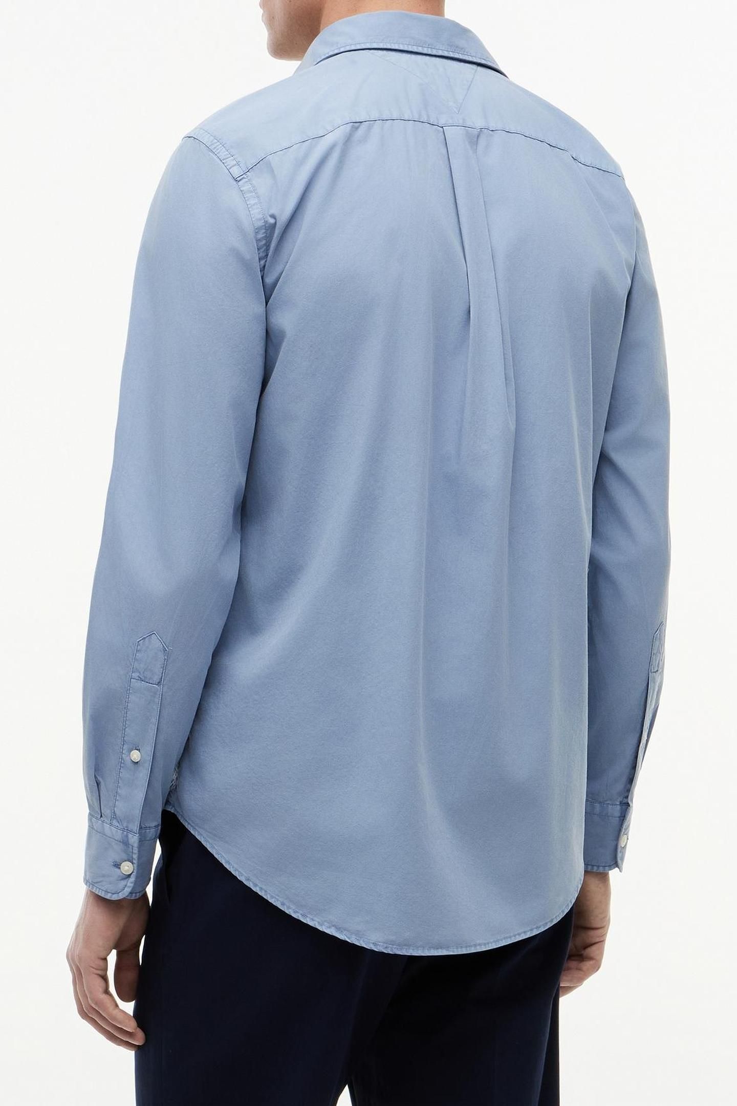 REGULAR FIT WASHED POPLIN SHIRT BRISK BLUE 2