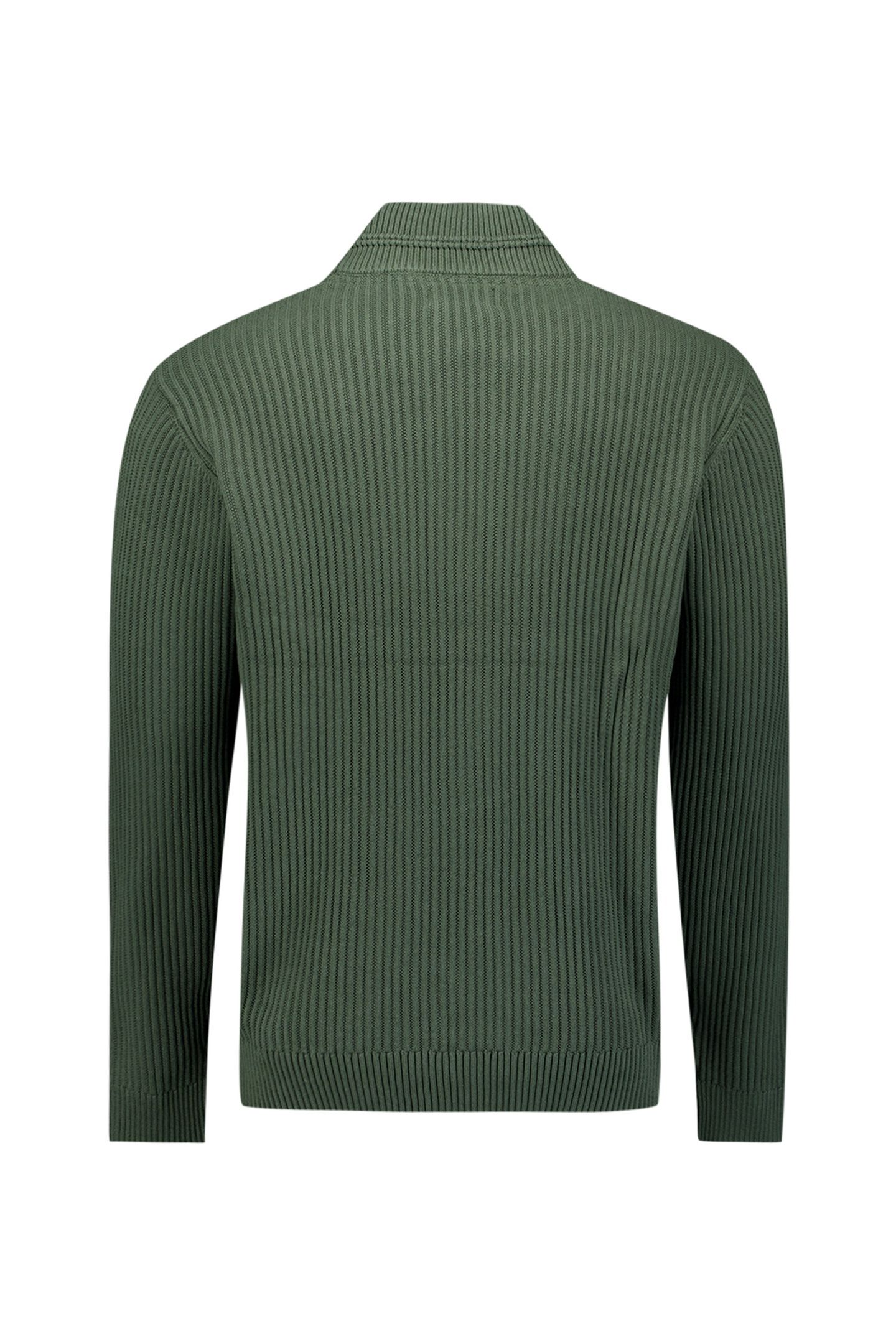 PULLOVER HALF ZIP RIB VARIATION DARK GREEN 6