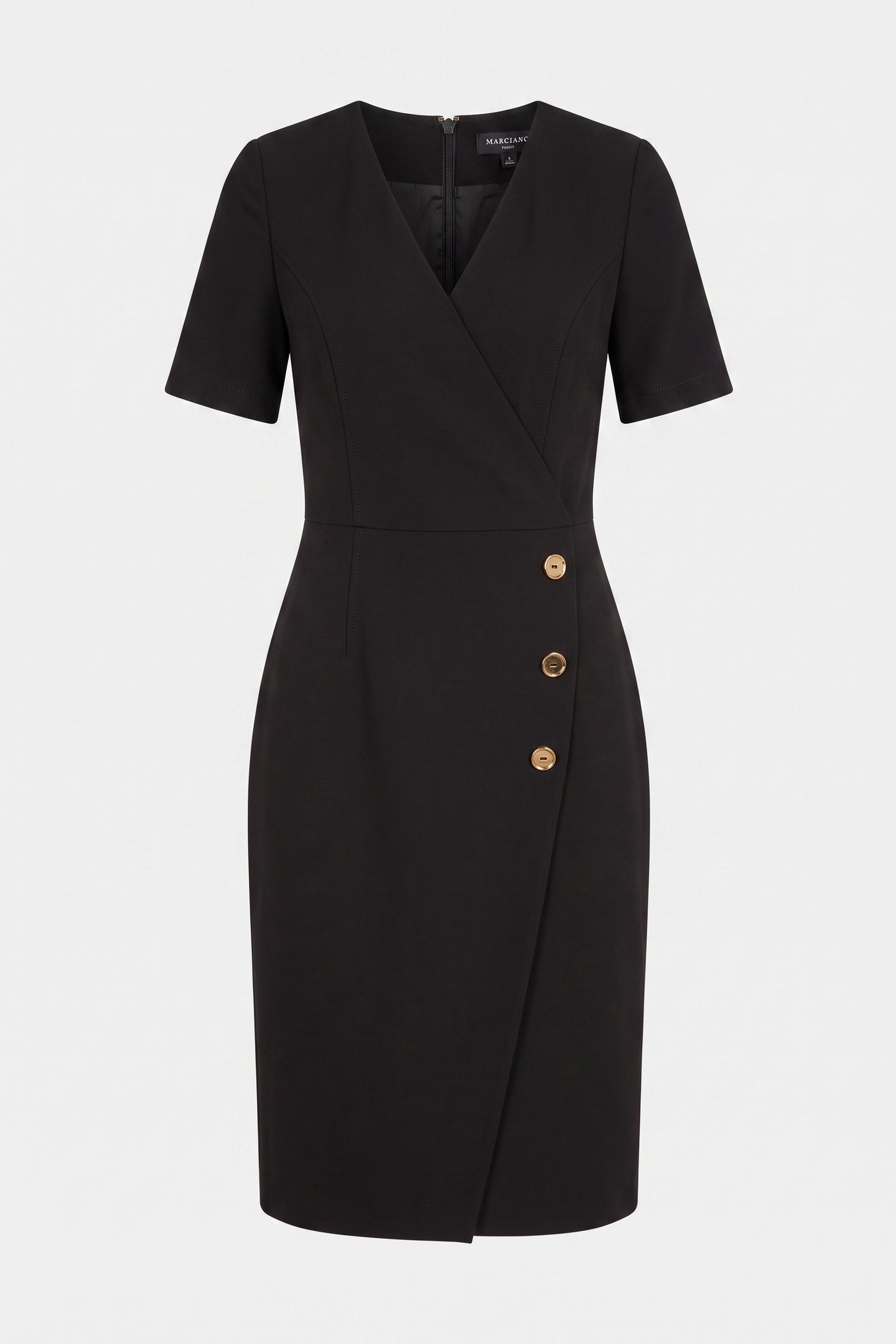 DALIA SS MIDI DRESS JET BLACK A996 3