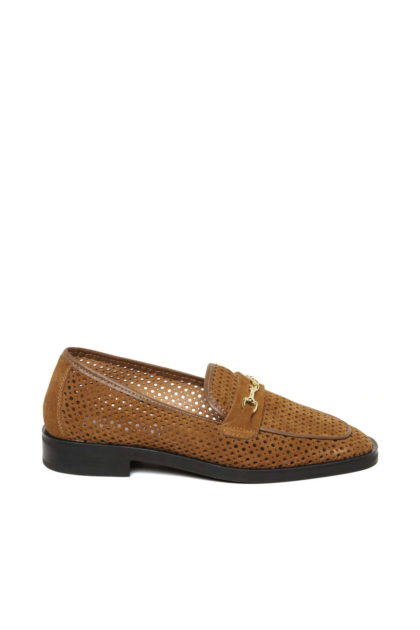 NAFISA FLAT SHOES TAN SUEDE 1