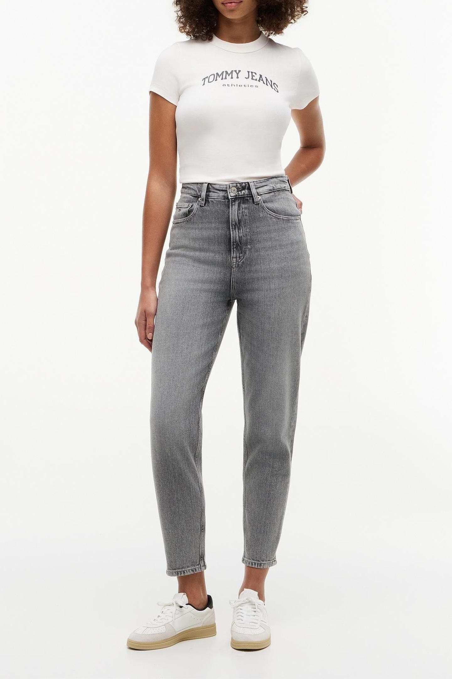 MOM JEAN TAPERED DENIM GREY 1