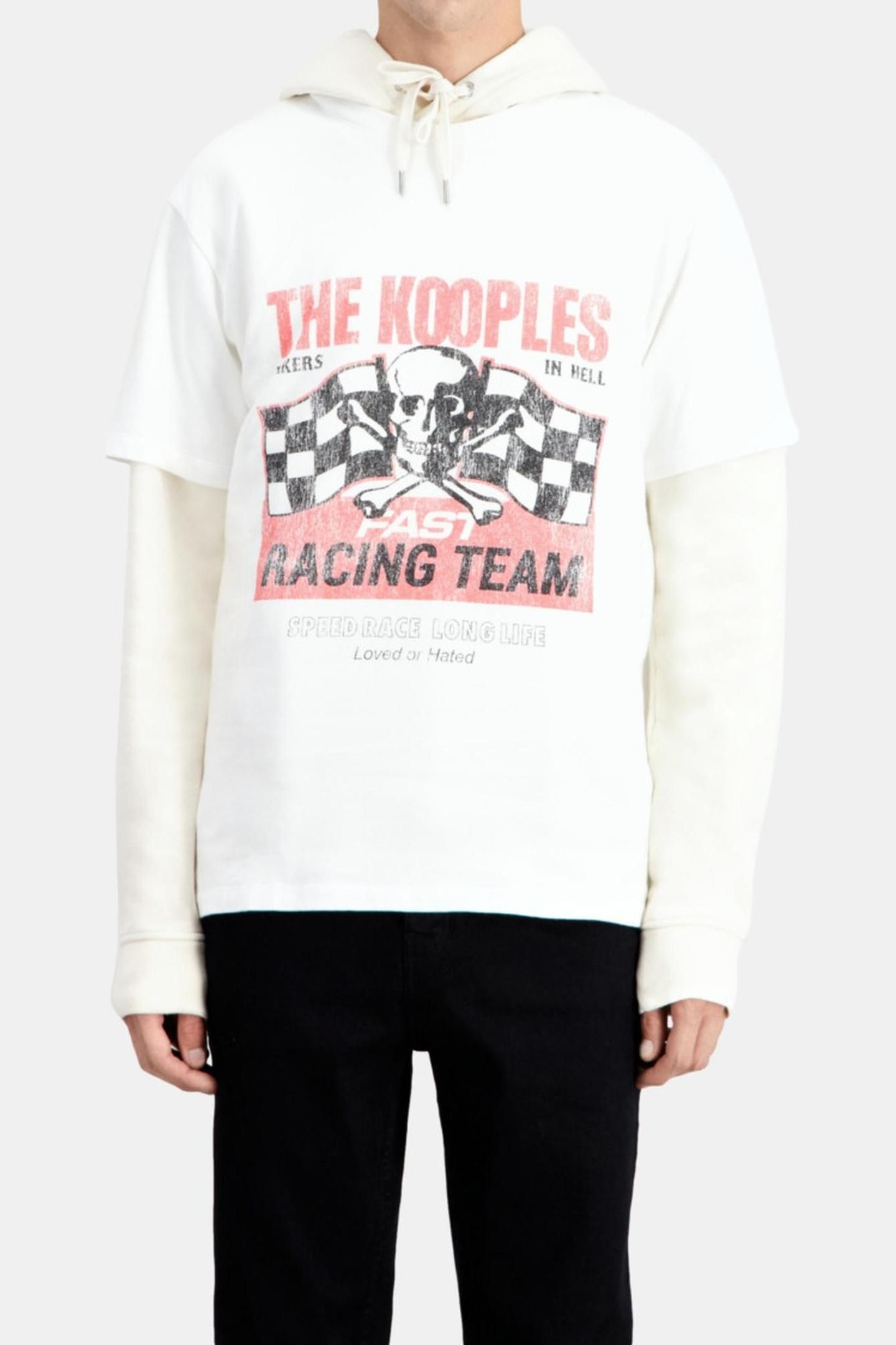 SHORT-SLEEVED T-SHIRT WITH PRINTED SKULL AND FLAG WHITE 1
