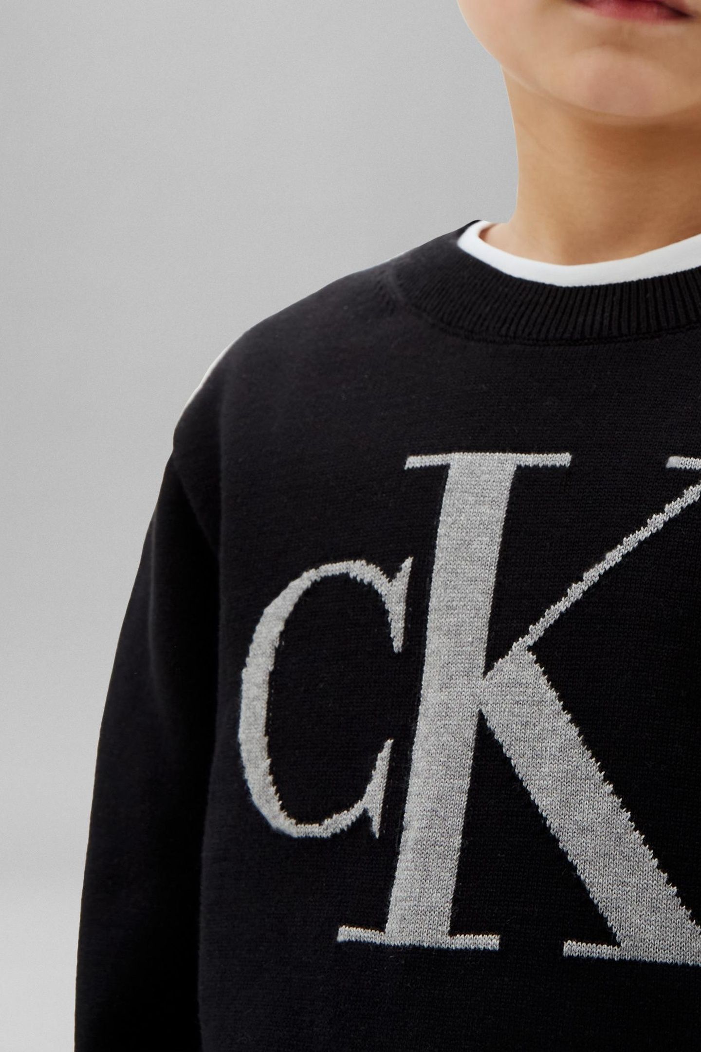 BOYS MONOGRAM REGULAR SWEATER BLACK 5