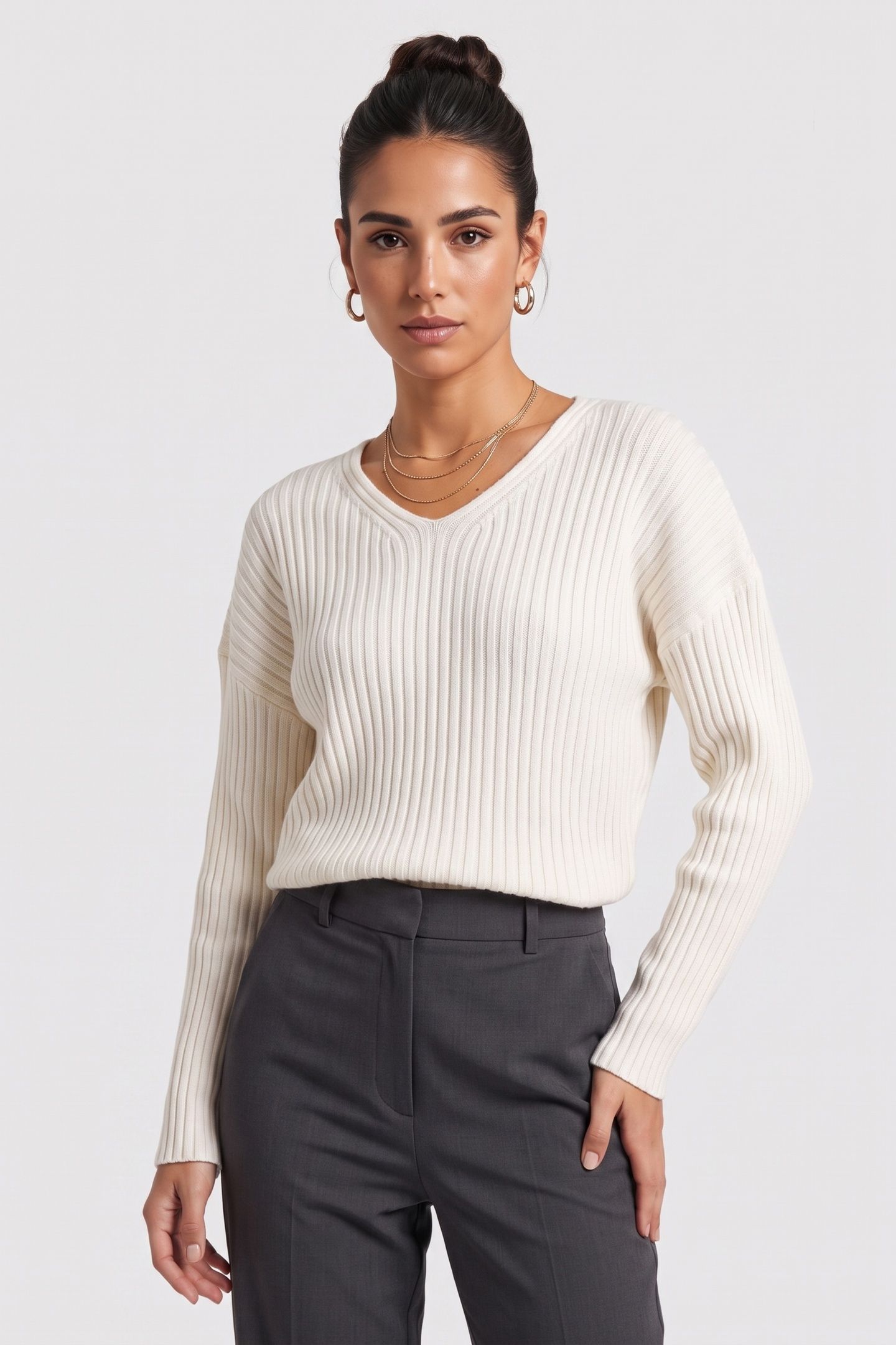 CRESCENTA SWEATER WHITE 1