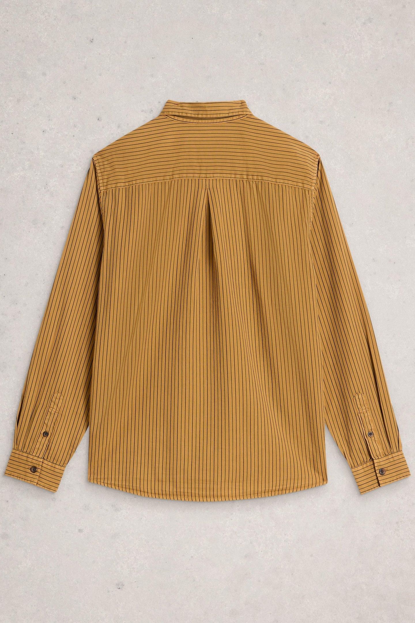 STRIPE TWILL SHIRT LIGHT TAN 2
